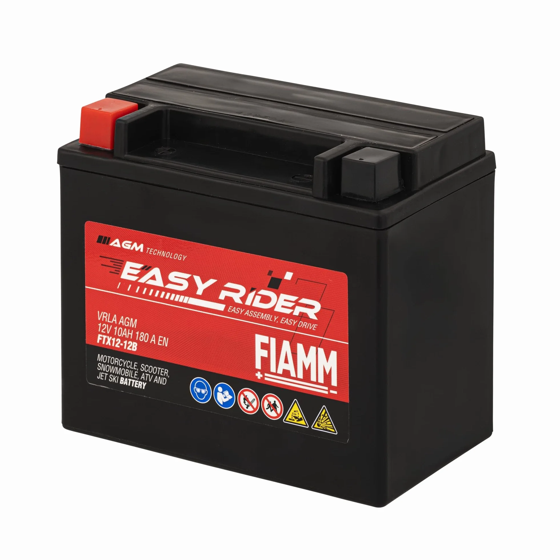 Fiamm FTX12-12B Batteria Moto Scooter AGM 10AH 180A