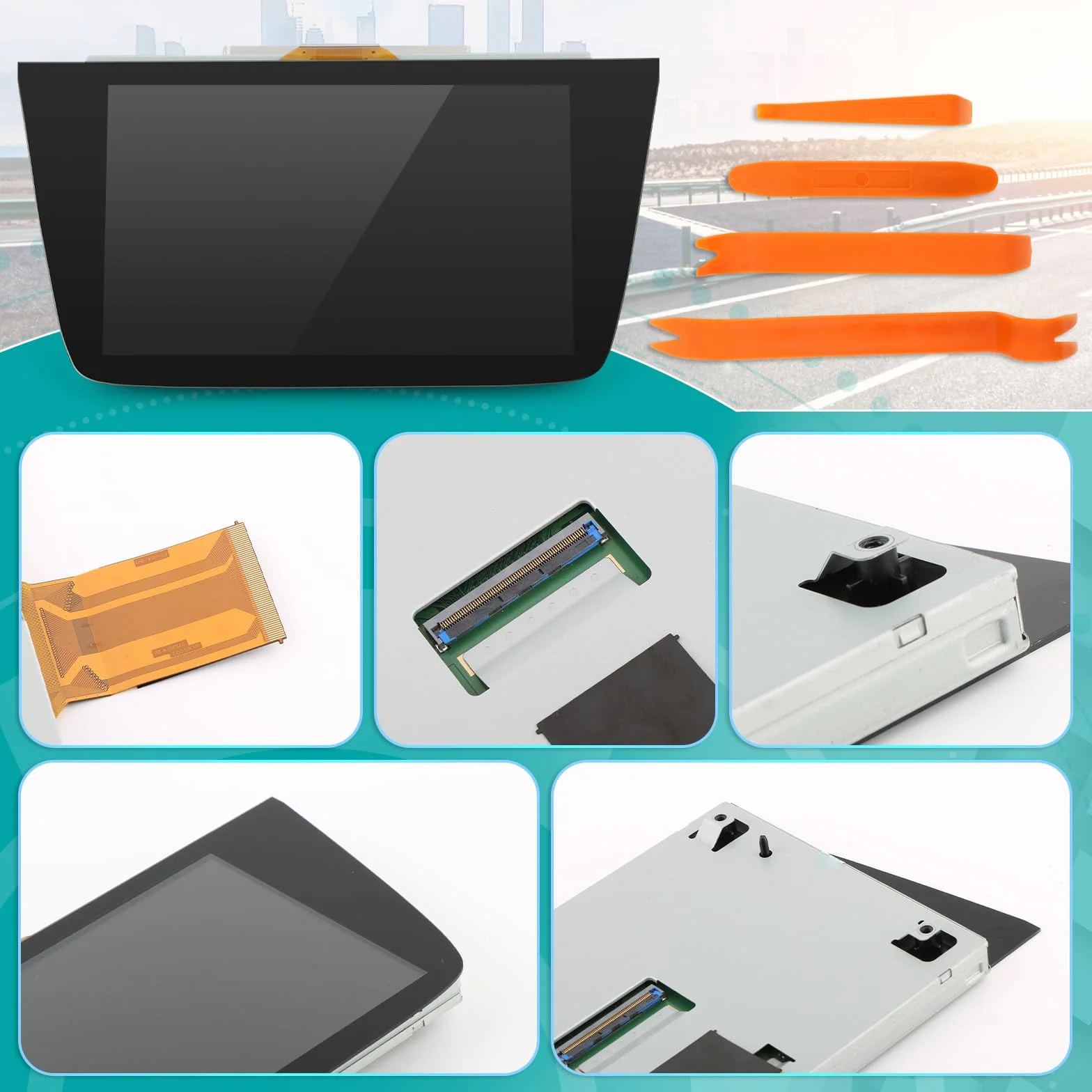 8 Pollici LQ080Y5DZ10 LCD Schermo LCD per Opel Vauxhall Navi 900 Touch Screen Vetro LCD Display per Opel Astra K MK7 2015-2020 Touch Screen Vetro con 4 Strumenti XX