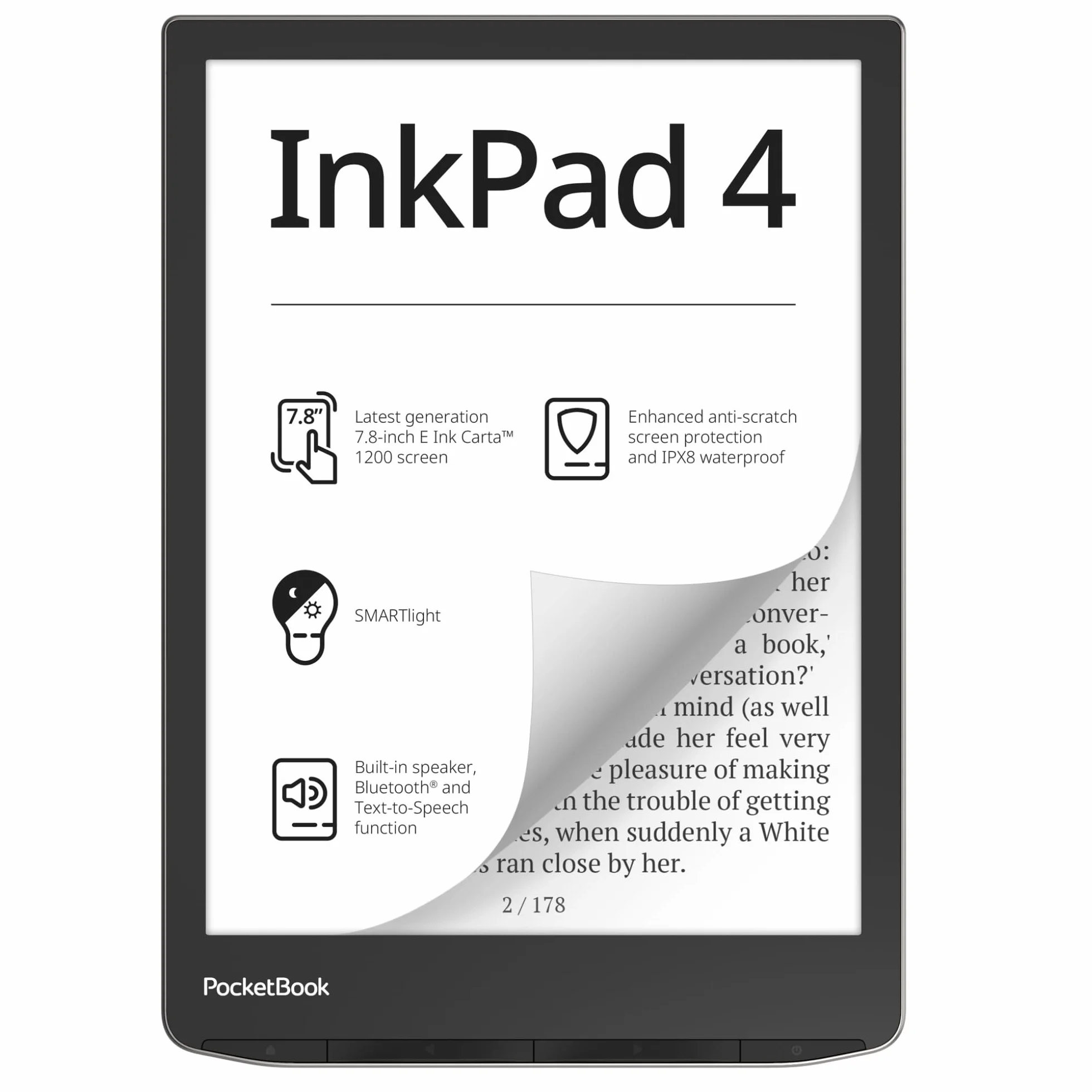 PocketBook InkPad 4 Stardust Silver czytnik e-book