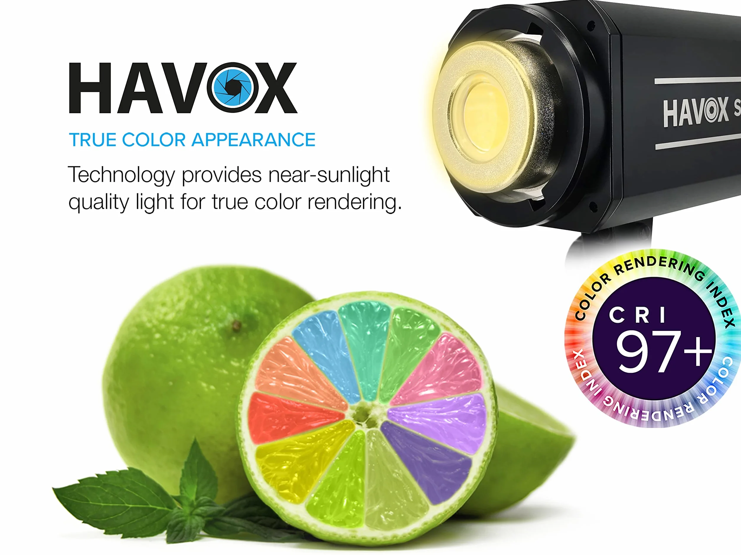HAVOX - SL-220XS - Softbox Luce continua 220 W Photo Video 5600 K - CRI97+ / TLCI97+ / Fissaggio Bowens - Illuminazione studio fotografico professionale con display digitale