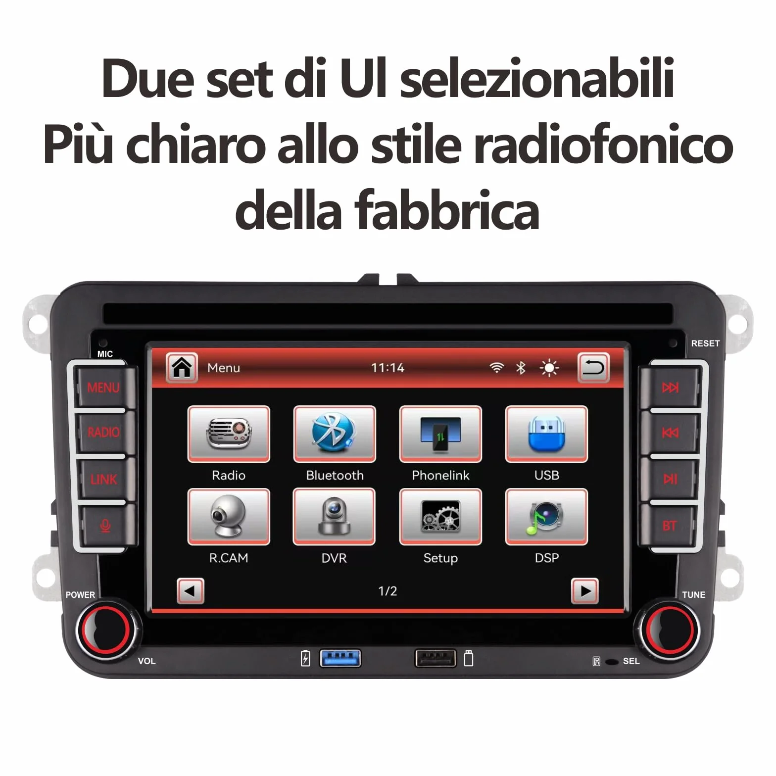[Aggiornato 2026]Autoradio con CarPlay senza fili Android Auto con IPS da 7 pollici Bluetooth/FM/AM Radio/USB/alta potenza per VW Golf 5 6 Passat Jetta Caddy EOS T5 Tiguan Touran CC Polo