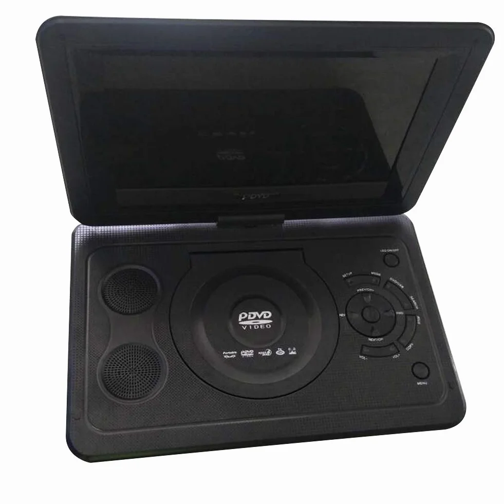 Lettore DVD portatile da 13,9" per i viaggi in auto per bambini, schermo girevole da 10,1", batteria ricaricabile, caricatore da auto, presa per cuffie per CD/DVD