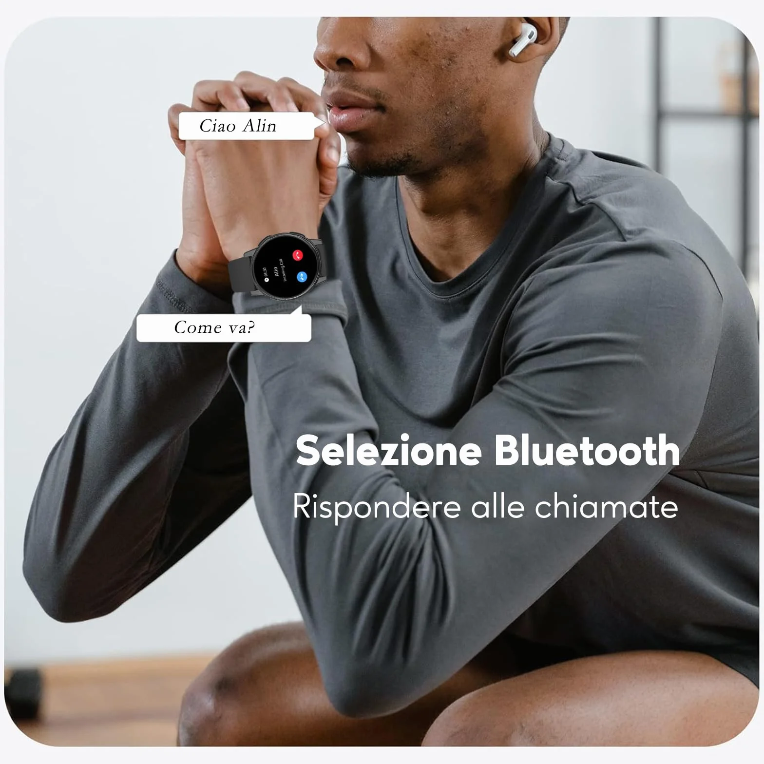 Smartwatch Uomo Donna con Chiamate Bluetooth, Orologio Rotondo da 1,38" con 147+ Modalità Sportive, Cardiofrequenzimetro, Sonno, IP68 Impermeabile, Compatibile con Android iOS - Regalo Festa del Papà