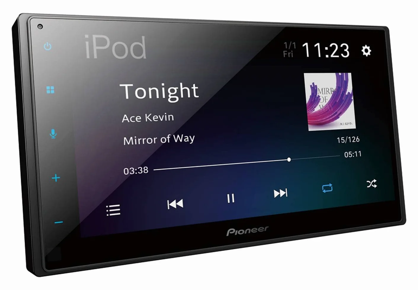 Pioneer SPH-DA360DAB Mediacenter – Touchscreen da 6,8” pollici,Wi-Fi, comando vocale con Apple CarPlay, Android Auto, Waze2.0, radio digitale DAB/DAB+, Bluetooth, equalizzatore a 13 bande
