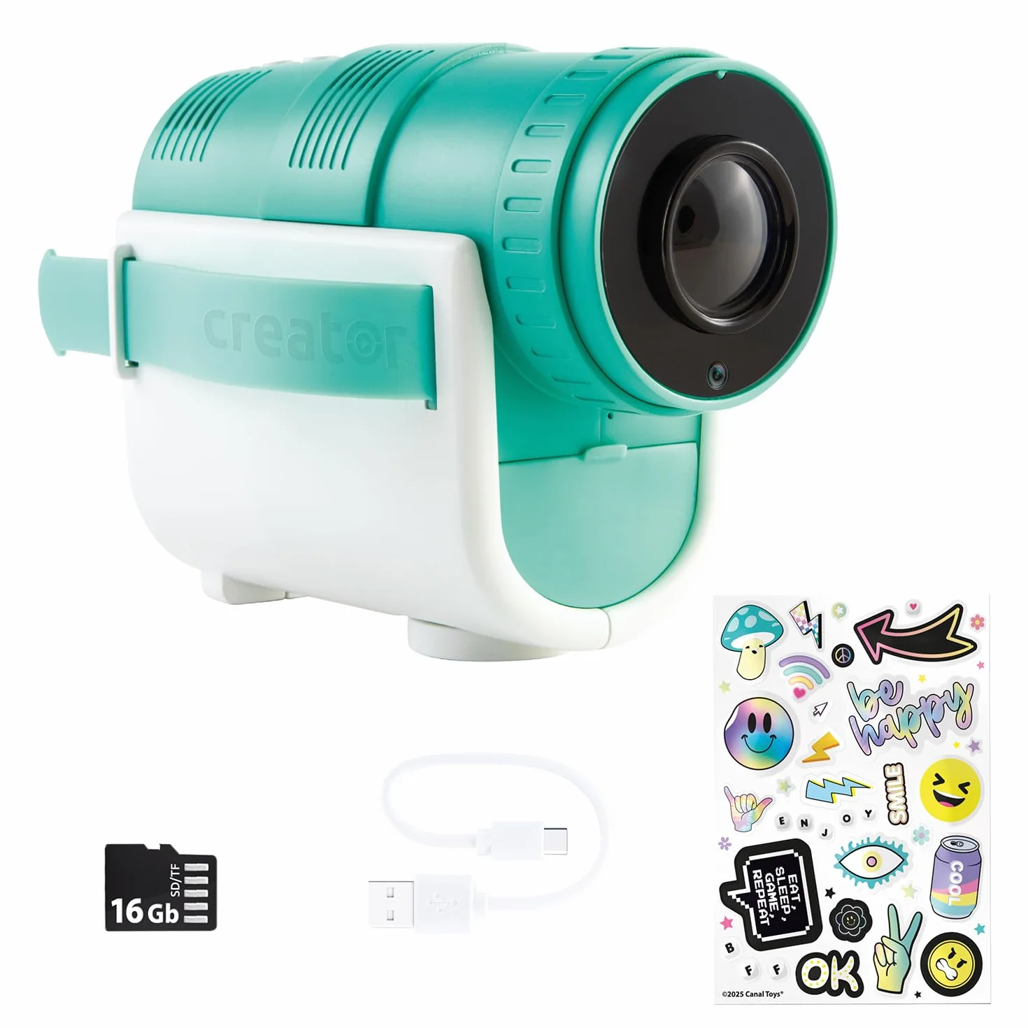 Canal Toys - Videocamera Proiettore Blu per Bambini 3 in 1 - Cattura i tuoi Momenti preferiti e Proiettali - Regalo Bambina e Bambini 8 Anni in su - Funzione Cast Telefono - 27 Effetti - CLK 039