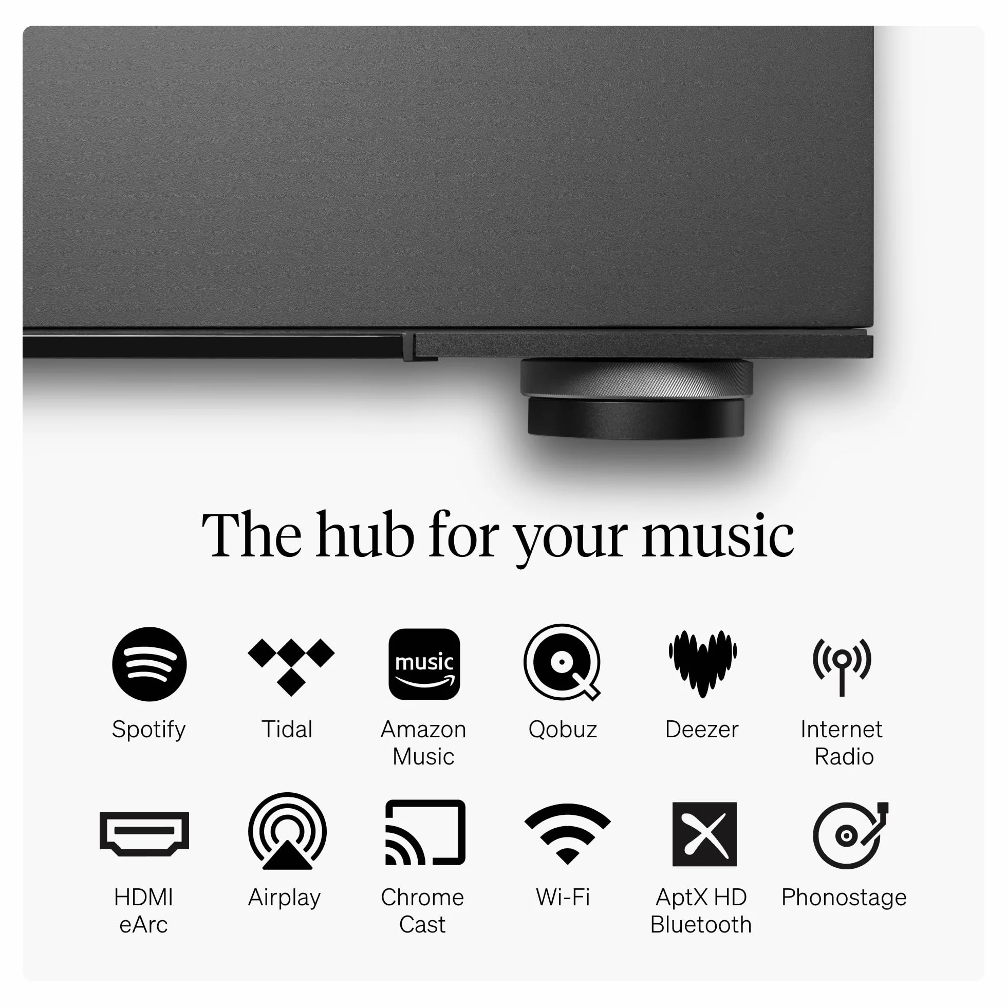 Cambridge Audio EVO 150 SE – Amplificatore tutto-in-uno e lettore di rete ad alta risoluzione con Bluetooth APX HD, AirPlay 2, Chromecast integrato, HDMI ARC, chiamate telefoniche MM e ESS Sabre DAC