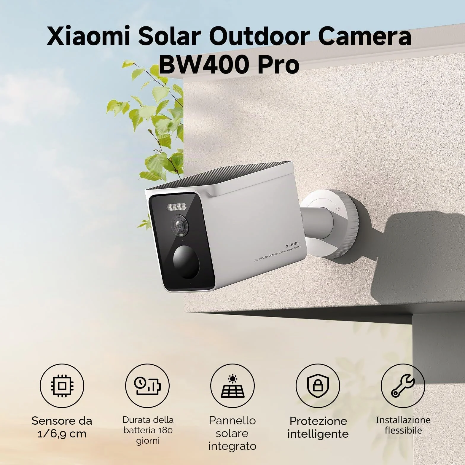 XIAOMI Solar Outdoor Camera BW400 Pro Set