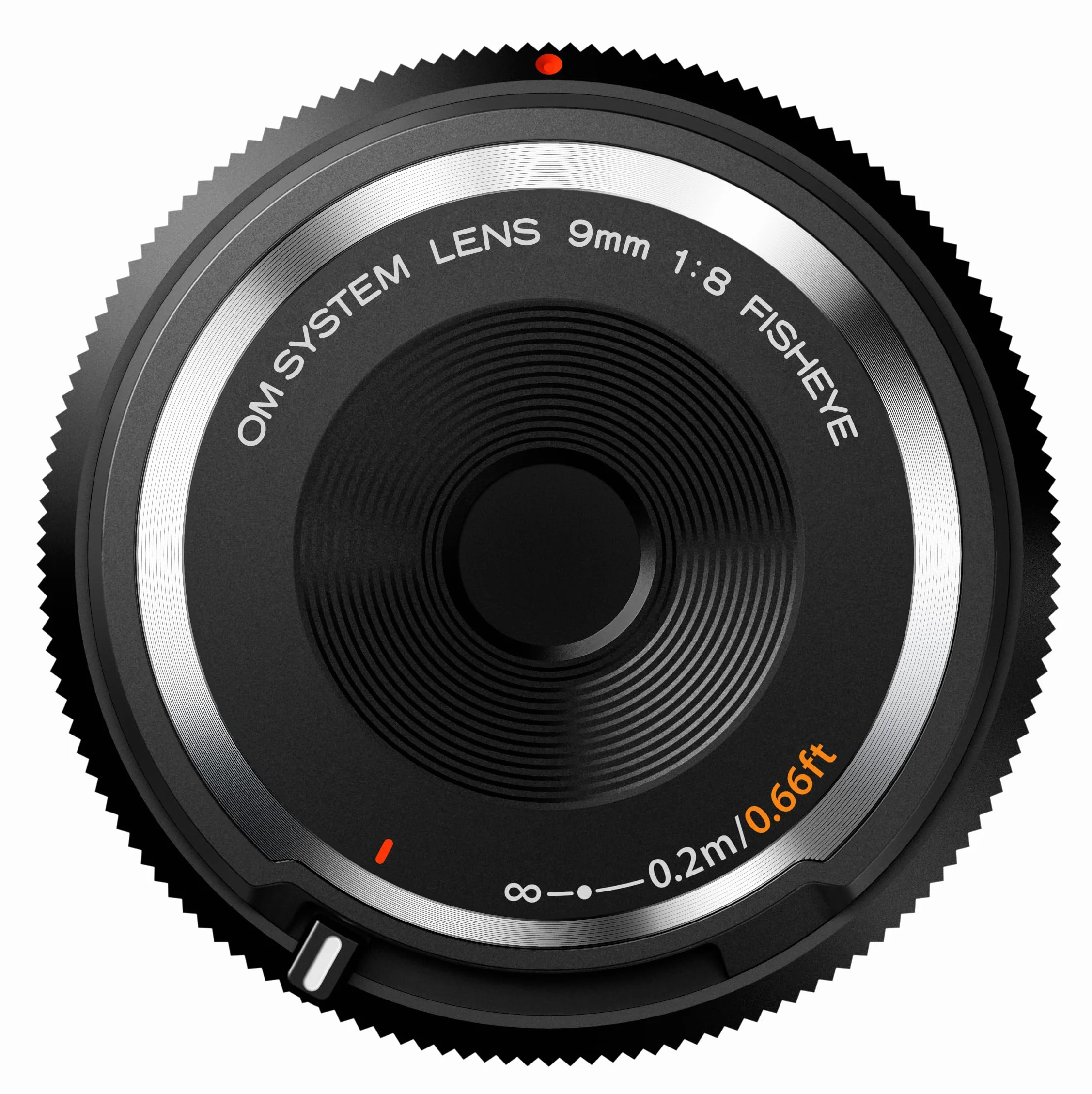 OM SYSTEM Obiettivo Fisheye 9mm 1:8.0 Ultra Sottile per Fotocamere MFT Olympus, Panasonic Grandangolo Compatto, Scatti Creativi Ultra Leggeri, Macro e Panoramico, Nero