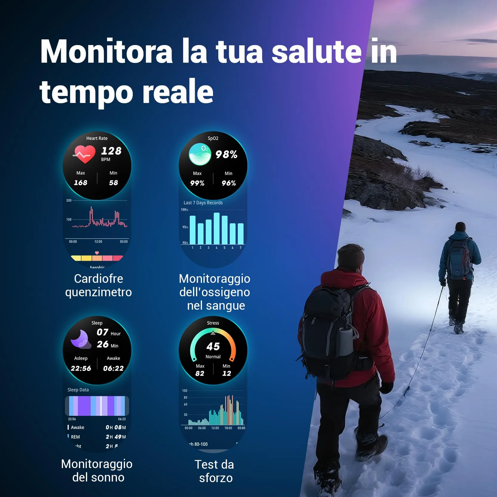 Blackview Smartwatch Uomo, Orologio Intelligente Fitness con Chiamate Bluetooth,1.45" Militari Smart Watch Tracker 100+ Modalità Sportive per Cardiofrequenzimetro,SpO2, Torcia,Bussola per Android iOS