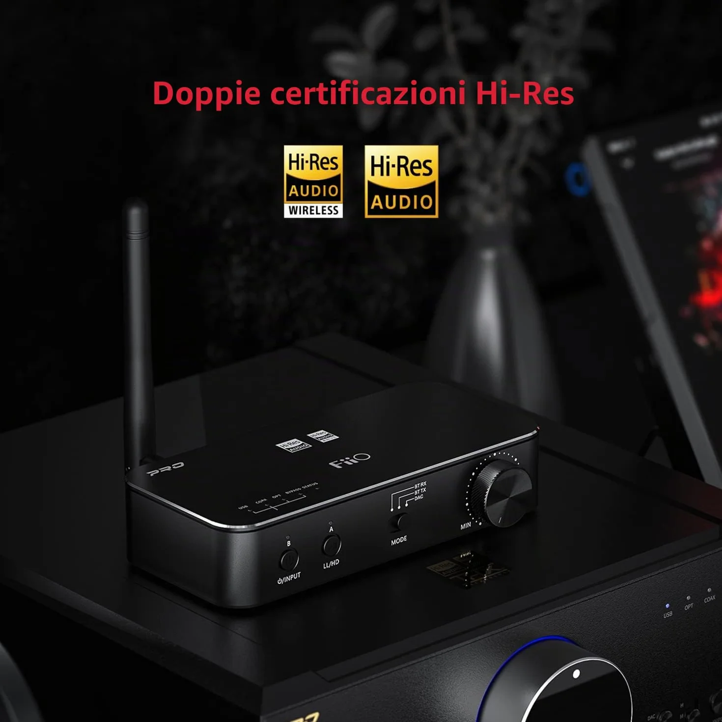 FiiO Trasmettitore/ricevitore Bluetooth ad alta risoluzione BTA30 Pro TX/RX con supporto LDAC