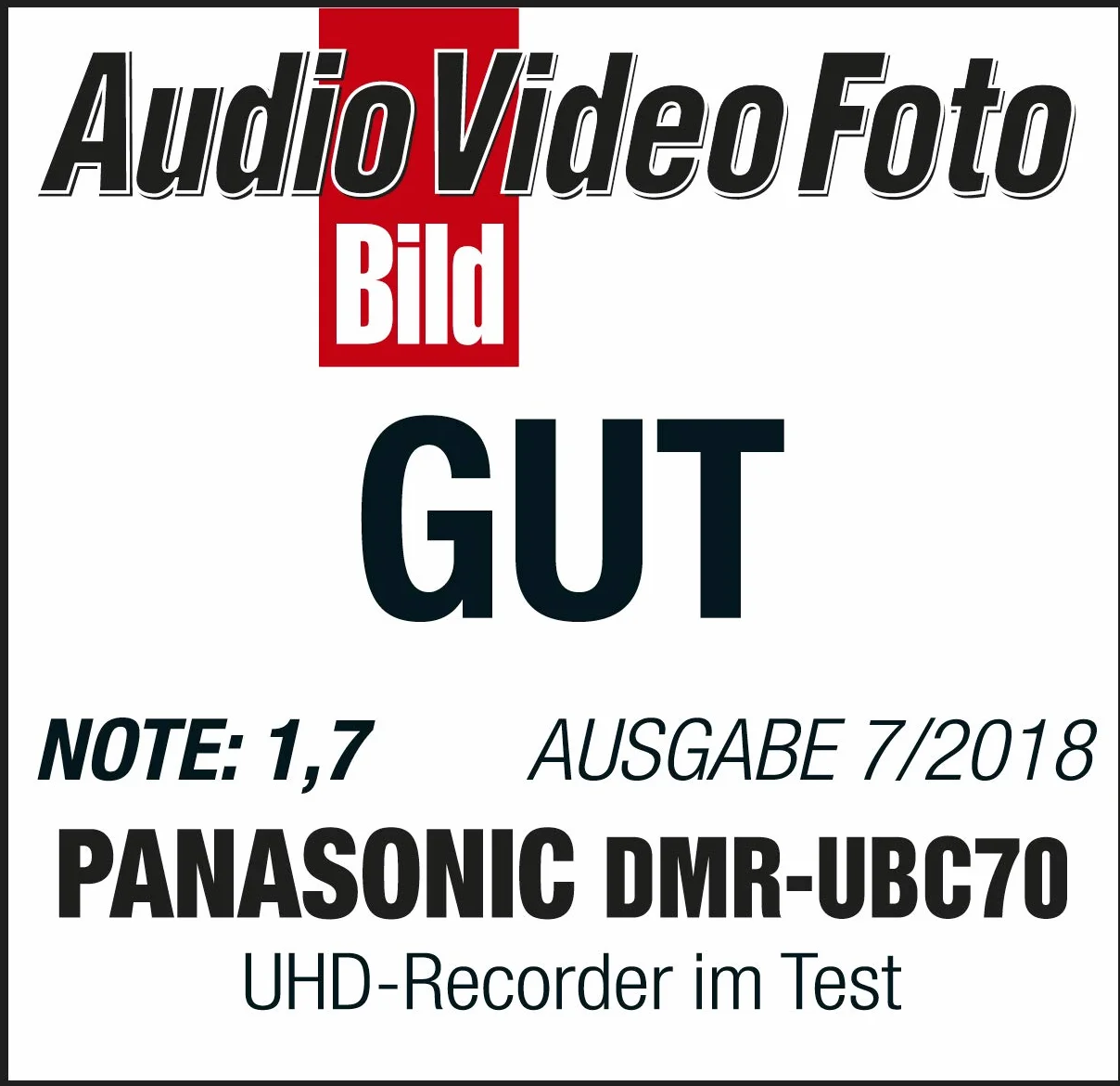 Panasonic DMR-UBC70EGK Registratore Blu-Ray Compatibilità 3D Nero
