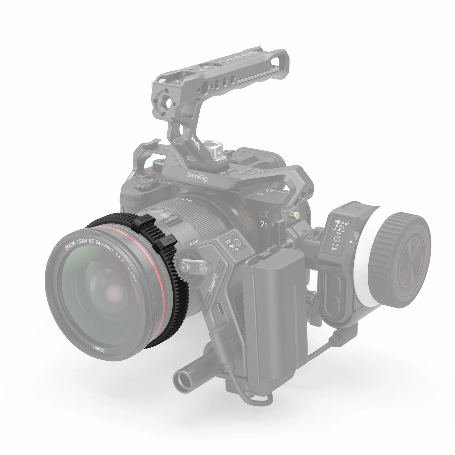 SMALLRIG Seamless Follow Focus Ring Set (4 Pezzi), con AB Stop e Gomma Antiscivolo, Anello di Messa a Fuoco Standard M0.8, Compatibile con SMALLRIG Follow Focus - 4187