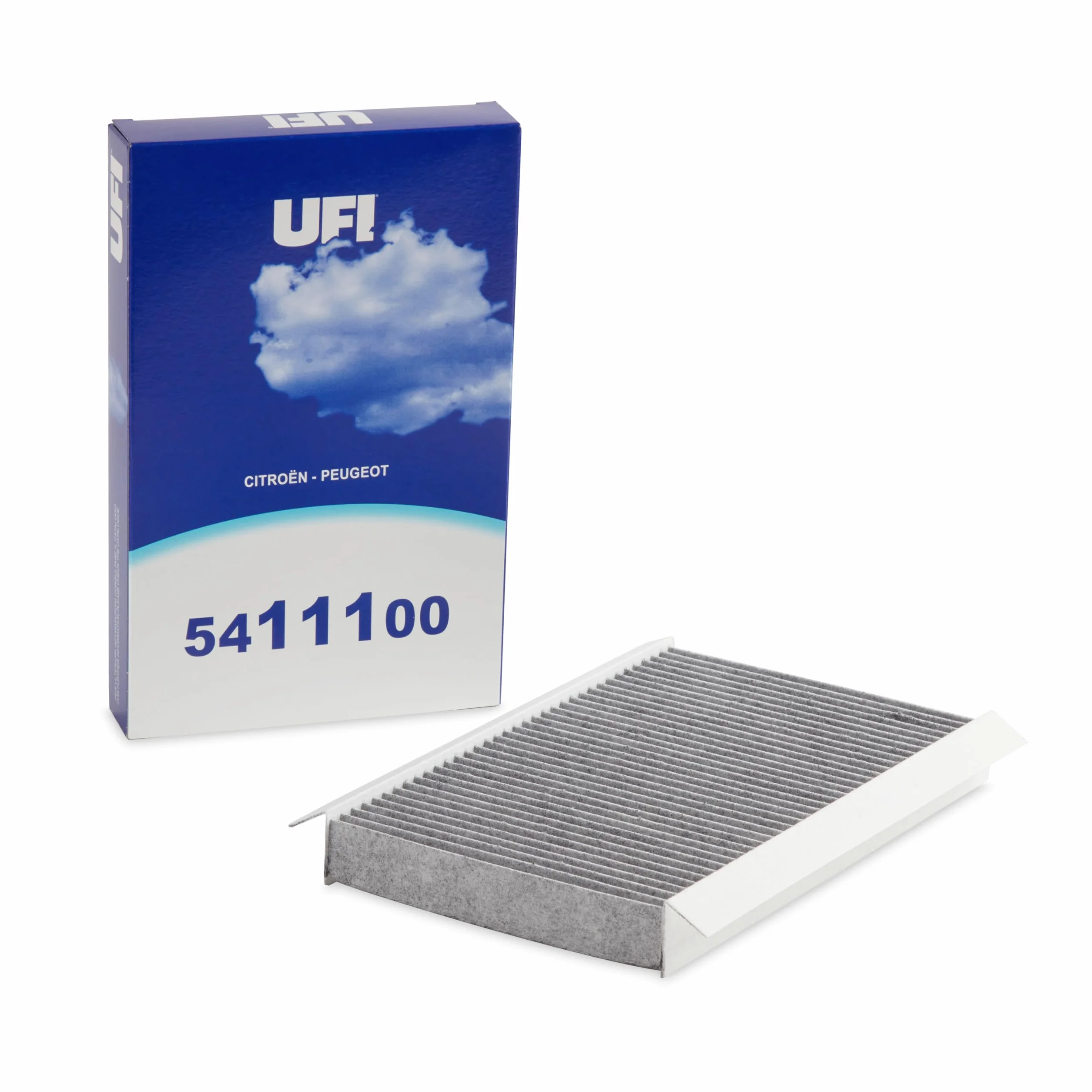 UFI Filters, Filtro Abitacolo ai Carboni Attivi 54.111.00, Filtro Abitacolo per Ricambio, Adatto a Auto, Applicabile su Diversi Modelli Citroen, DS Automobiles e Peugeot