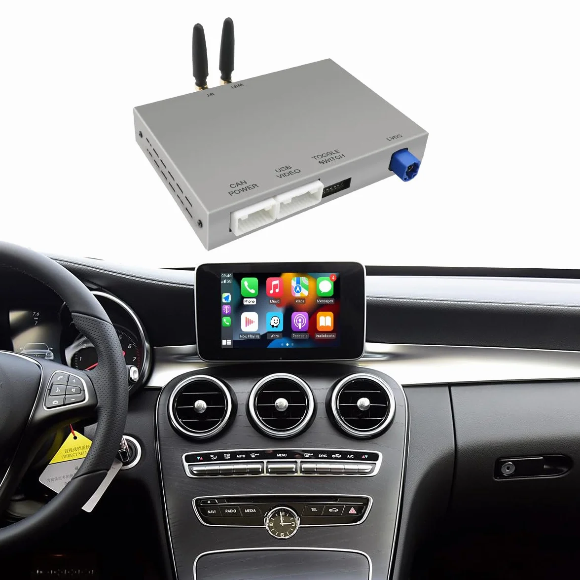 Wireless CarPlay/Android Auto per Mercedes Benz Classe A B C E GLA CLA CLE W205 W176 C117 W246 W167 NTG5.0