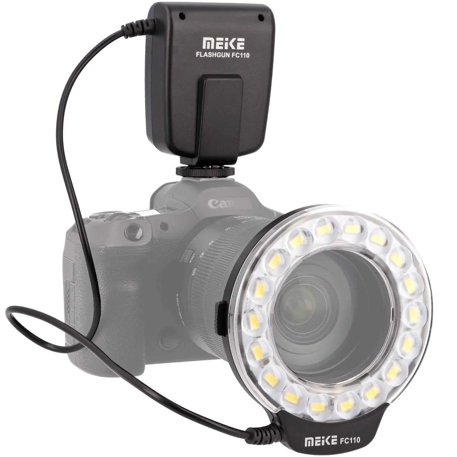 Ayex - Flash anulare Meike FC-110 per fotografia macro, per fotocamere Nikon SLR