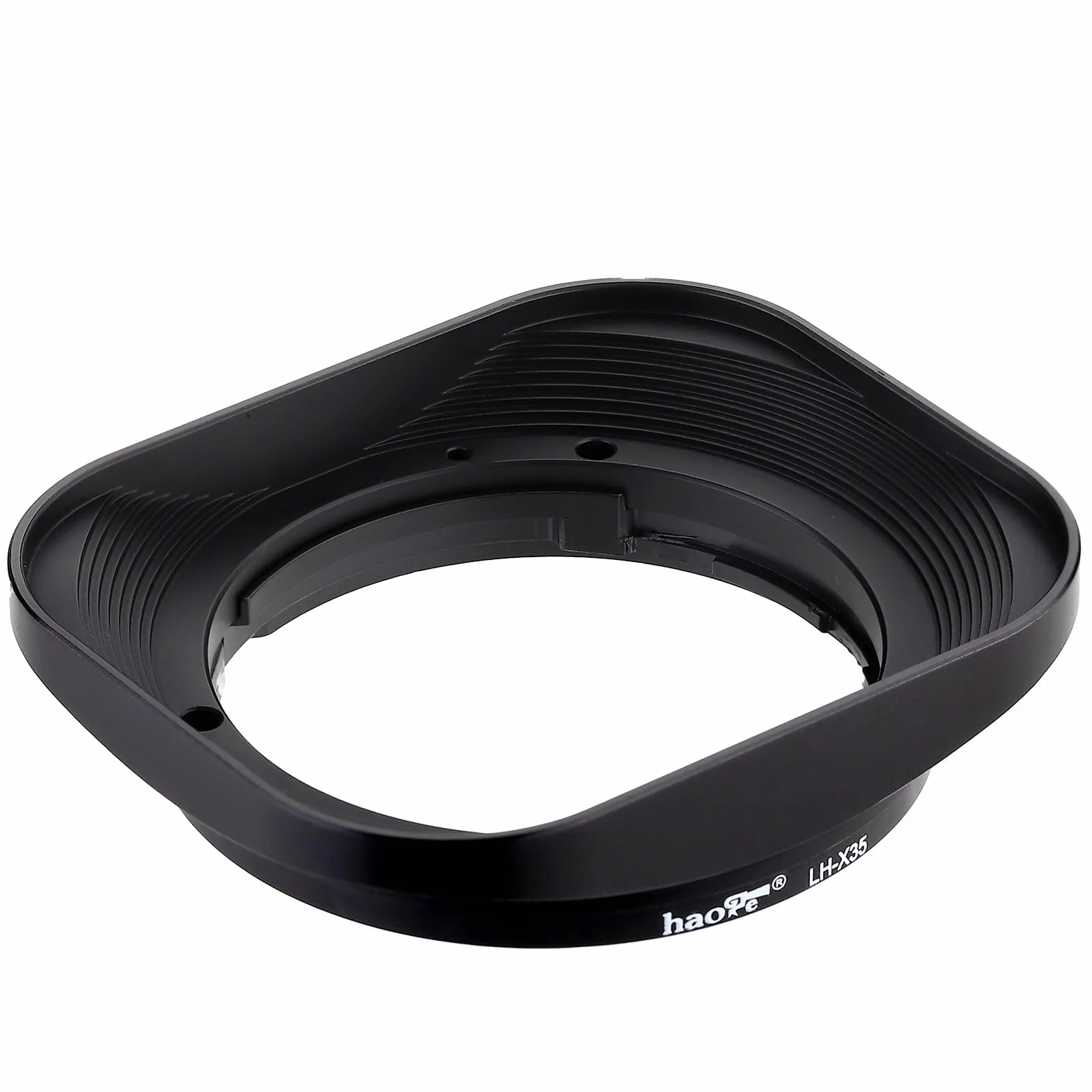 Haoge LH-X35 - Paraluce rettangolare in metallo per obiettivo Fujifilm Fuji Fujinon XF35 mmF2 XF 35 mm f/2 R WR e XF23 mmF2 XF 23 mm f2 R WR WR, sostituisce LH-XF35-2
