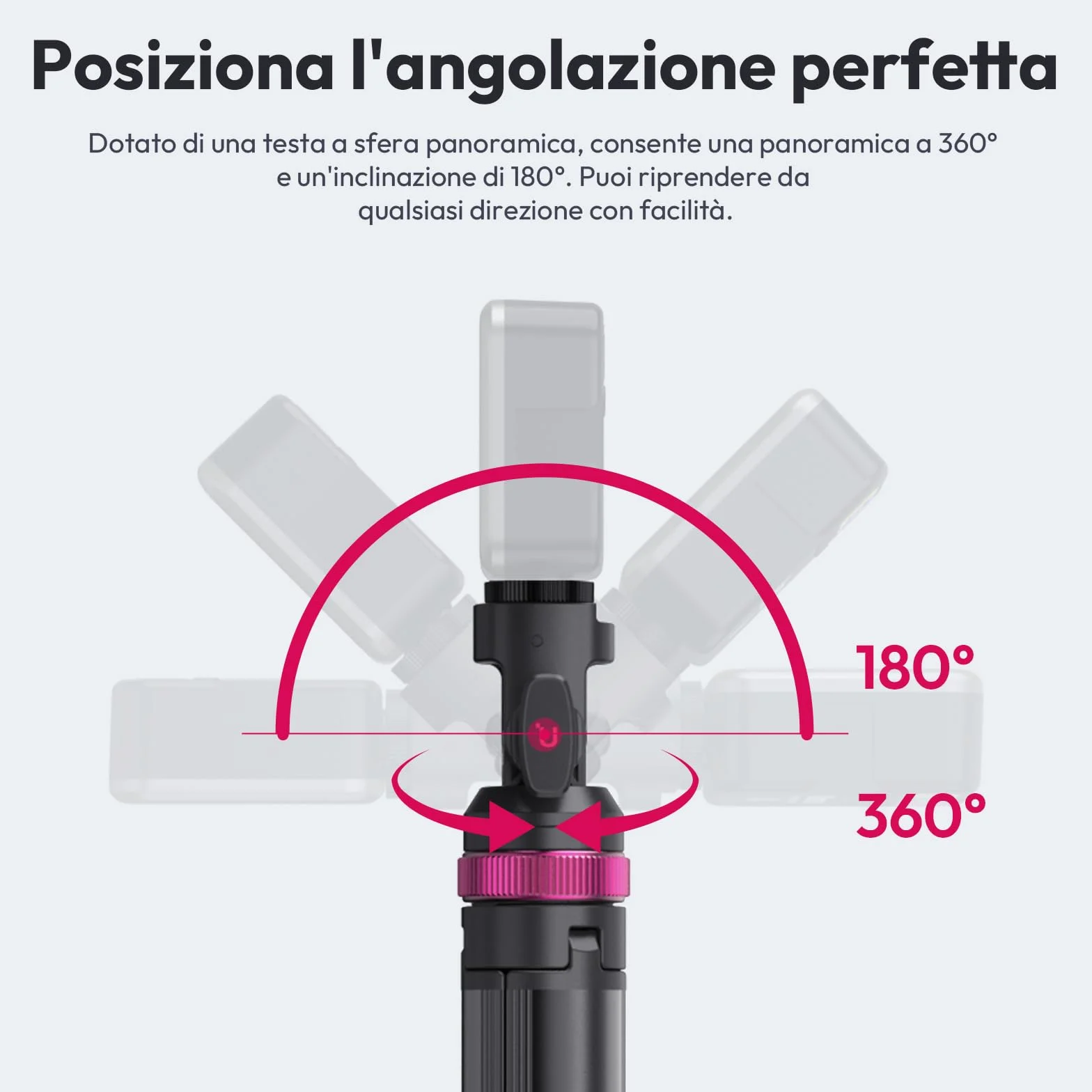 ULANZI MT-89 stativo fotografico compatto da 208,3 cm con vite da 1/4" a sgancio rapido, capacità di carico 1kg, treppiede estensibile regolabile in alluminio, con testa a sfera a 360°