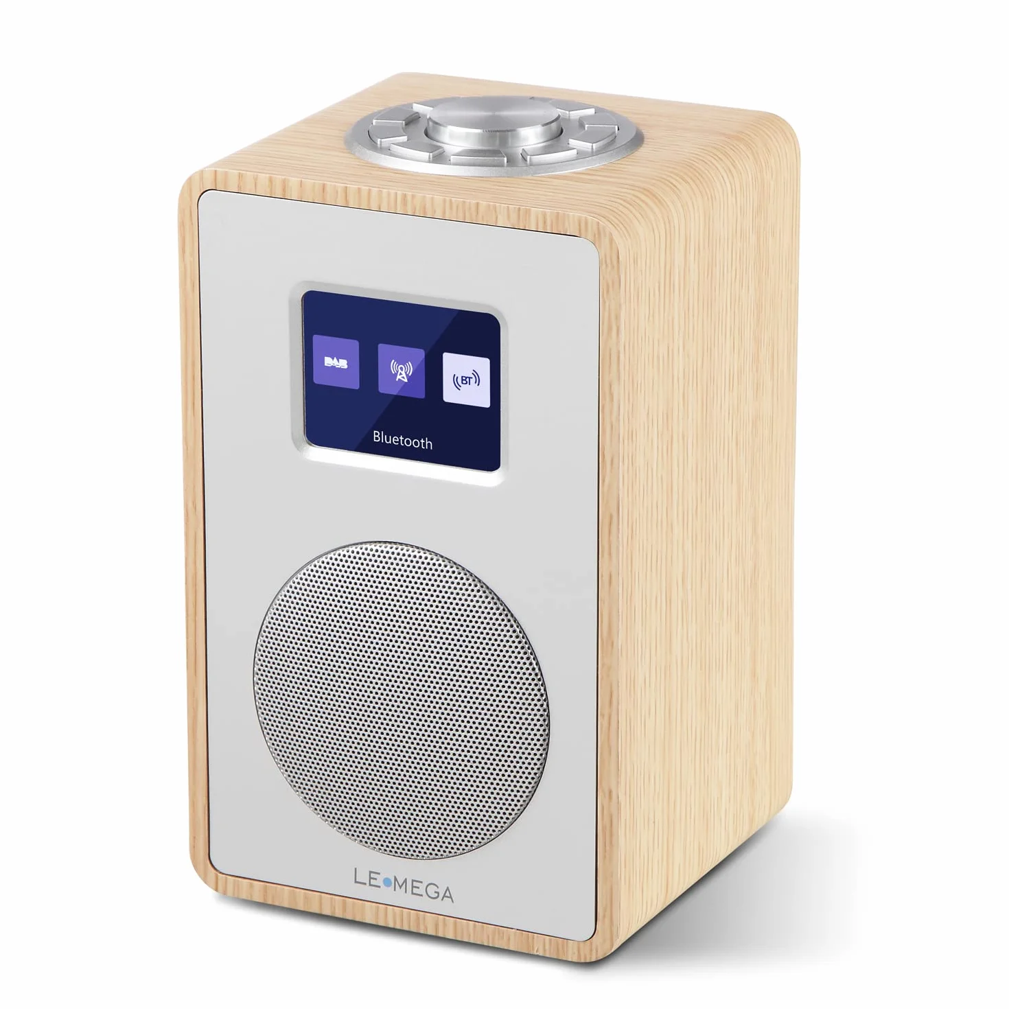 LEMEGA Radio digitale CR4 DAB/DAB+ FM Bluetooth, doppia sveglia, timer, display a colori, bianco
