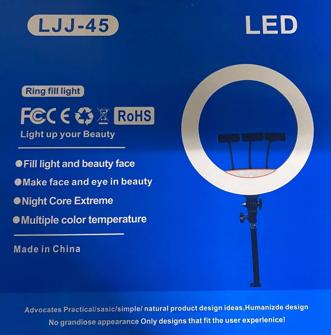 Pierścień świetlny 45 cm profesjonalny z statywem i pilotem Ring Light 18"
