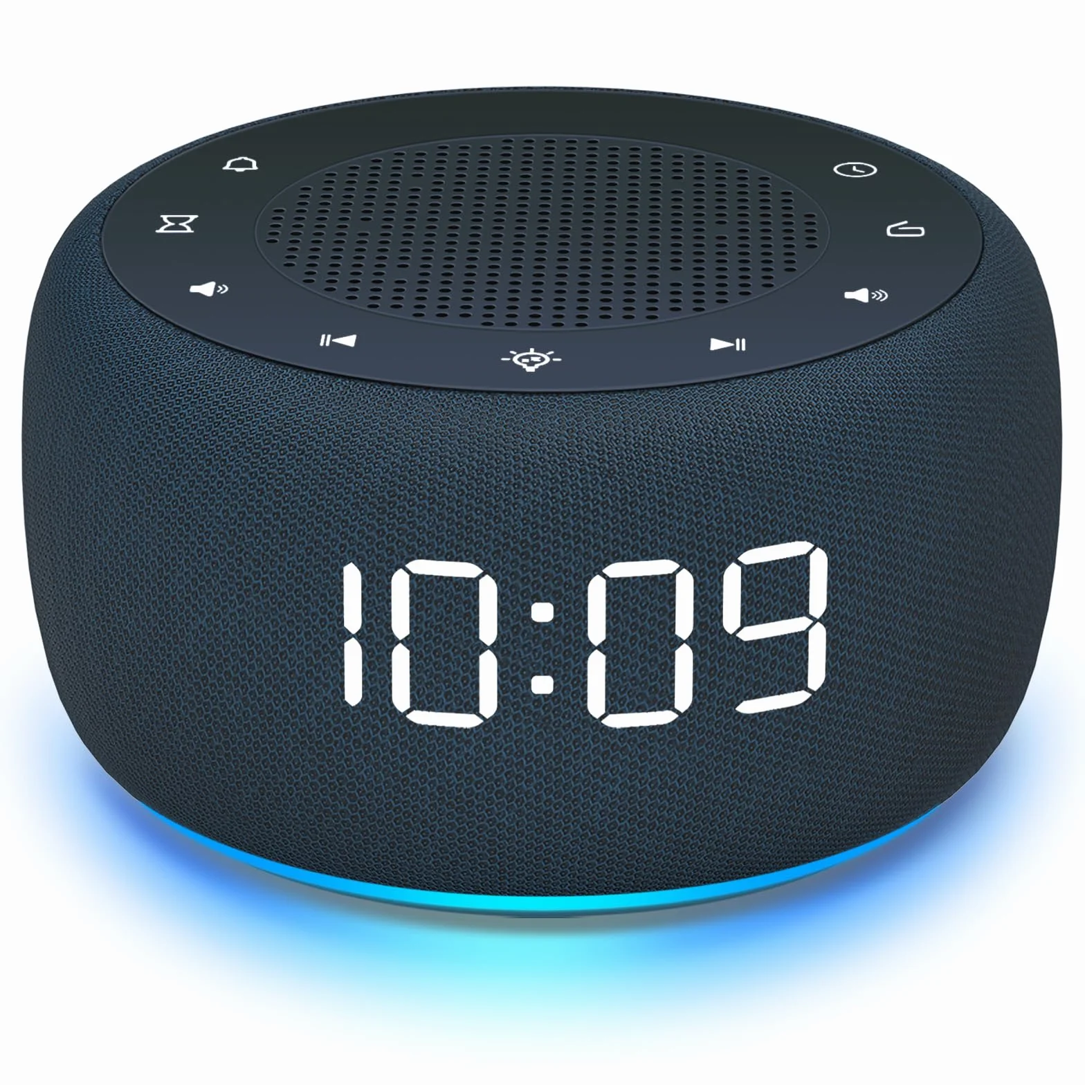 BUFFBEE Radiosveglia con luce notturna a 7 colori e display dimmerabile (blu navy)