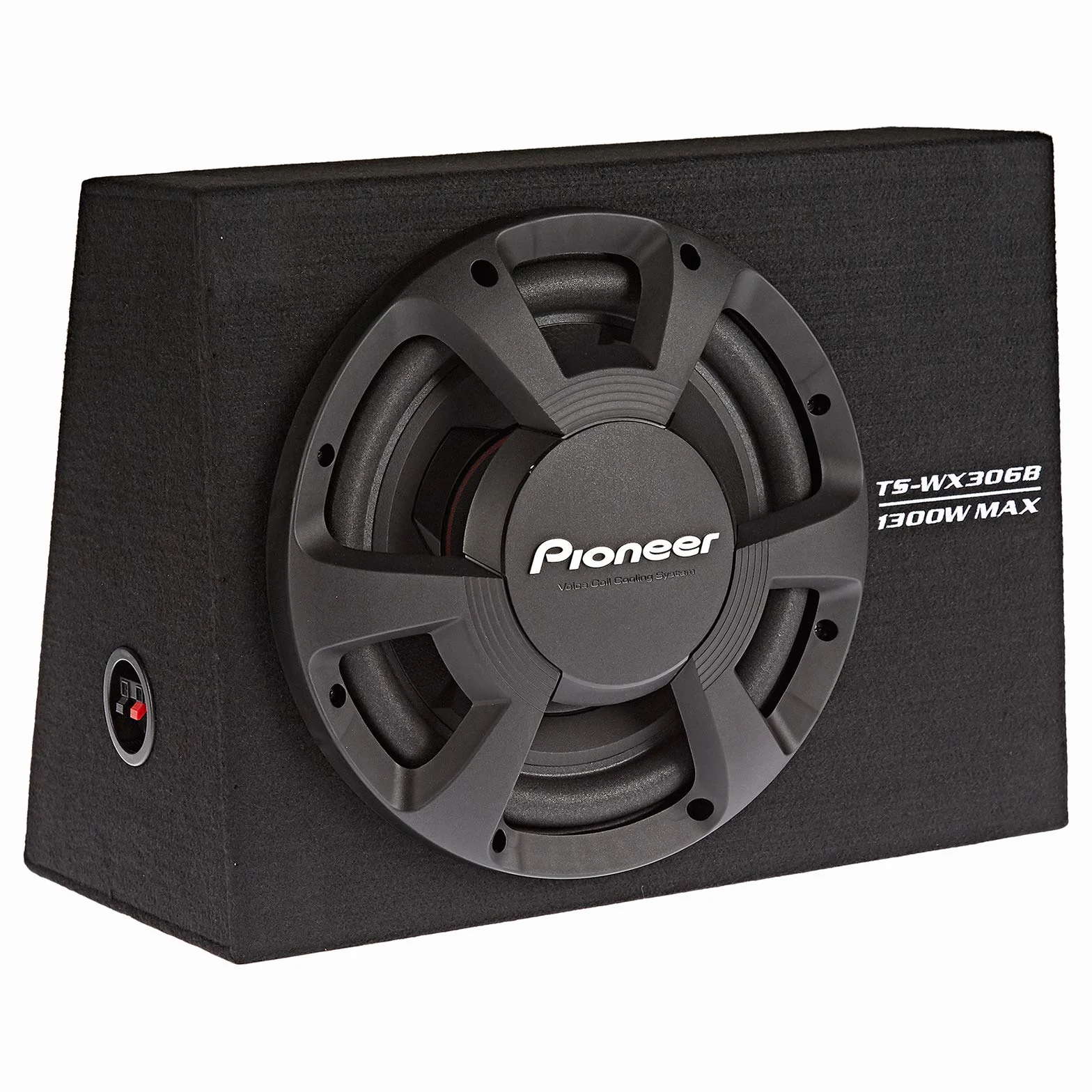 Pioneer Subwoofer attivo TS-WX306B, potente subwoofer con alloggiamento con potenza massima di 3000W, subwoofer da 30cm in alloggiamento MDF, membrana IMPP, nero, potenza di ingresso nominale 350W