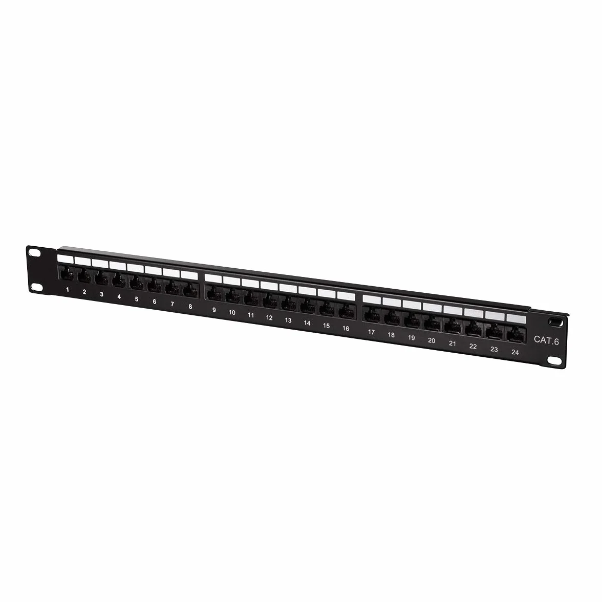 LogiLink Pannello patch Professional PrimeLine Cat.6 (250 MHz) – Pannello di distribuzione, 19", UTP (non schermato) 24 porte (RJ45) – UL elencato + 3P testato!