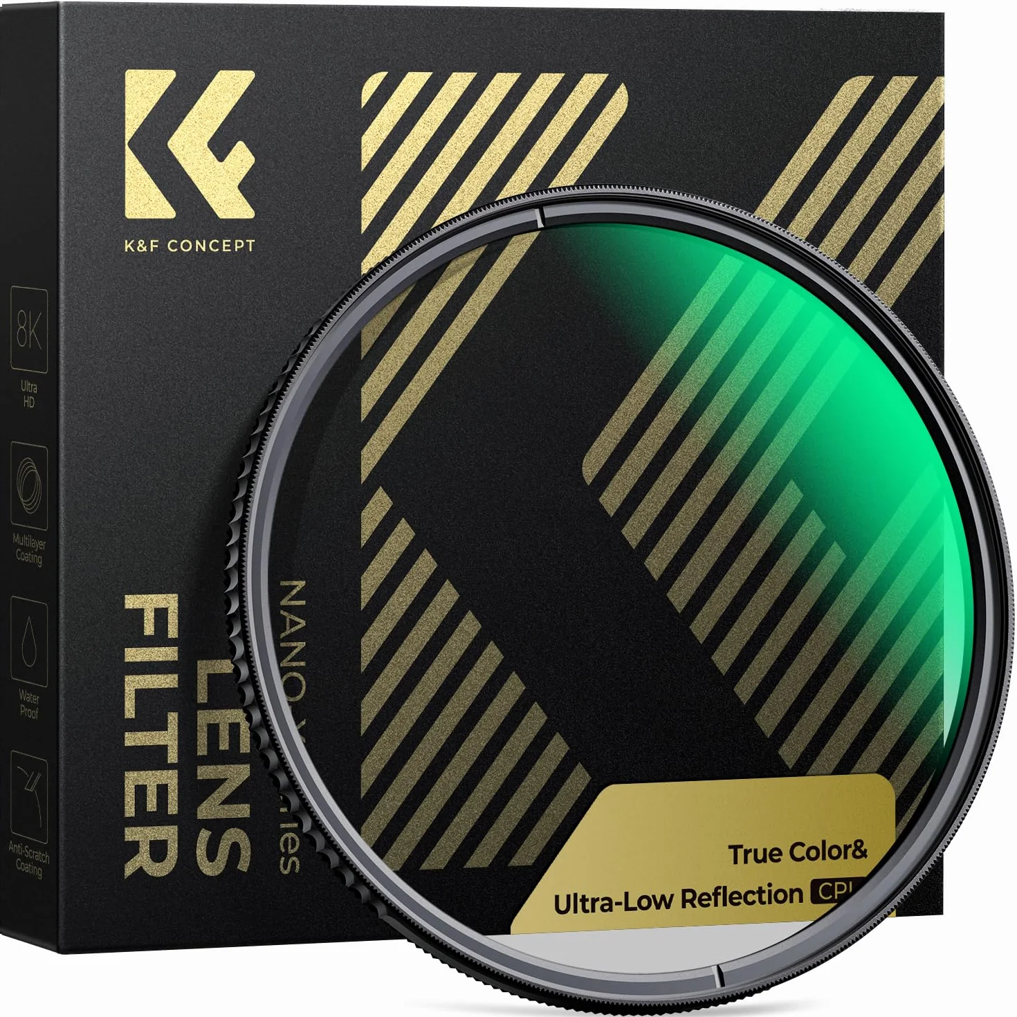 K&F CONCEPT Nano-Xcel 82mm Filtro Polarizzatore CPL True Color & Riflessione Ultrabassa, Filtro Polarizzatore Circolare In Vetro Ottico con 28 Strati Nano Rivestimento