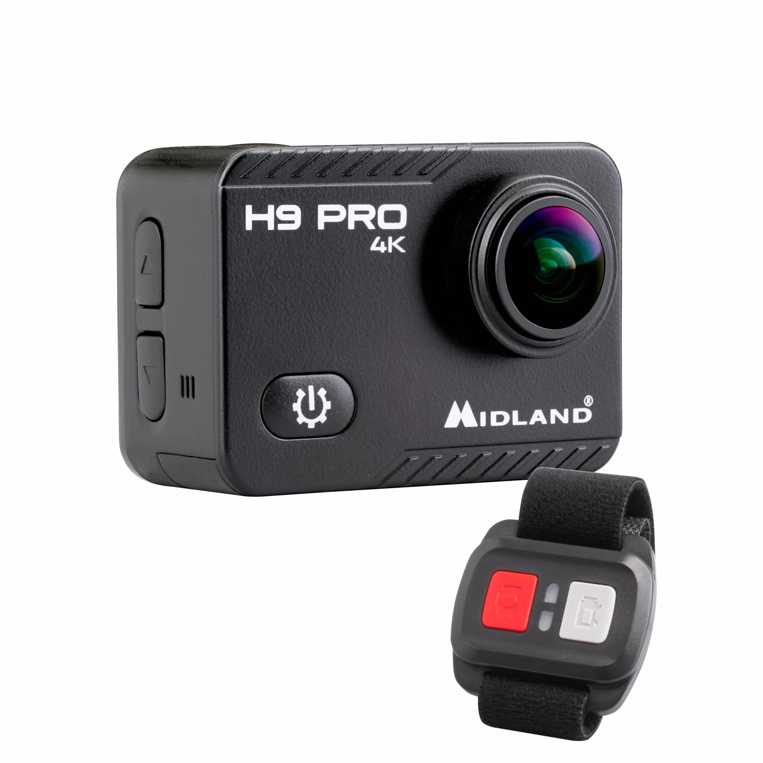 Midland - Action Cam 4K H9 Pro WIFI con Remote Control, Videocamera Sportiva Macchina Fotografica Subacquea 30m, Autonomia 2H, 30fps, Foto 20MP, Touchscreen IPS, 7 Modalità Video, Controllo Smartphone