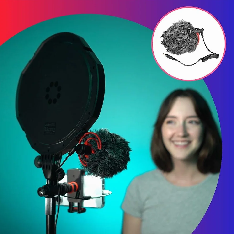 JOBY Beamo Studio Creator Kit, Soft Key Light per Video con Telecomando, Luce da Sfondo con 12 Colori, Microfono Mobile Wavo, Braccio Flessibile GorillaPod, Supporto per Telefono, Luce da Studio USB