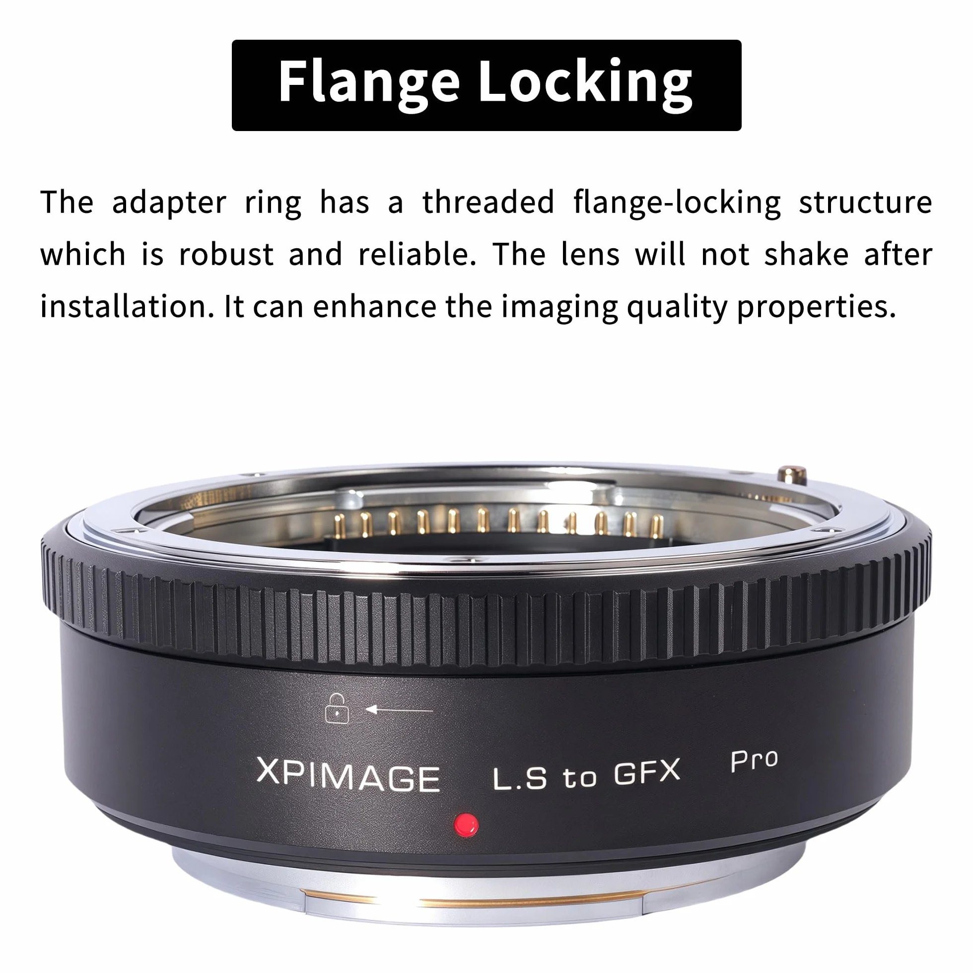 Anello adattatore per obiettivo elettronico compatibile con obiettivo Leica S per fotocamera Fujifilm GFX GFX50 GFX100 Auto