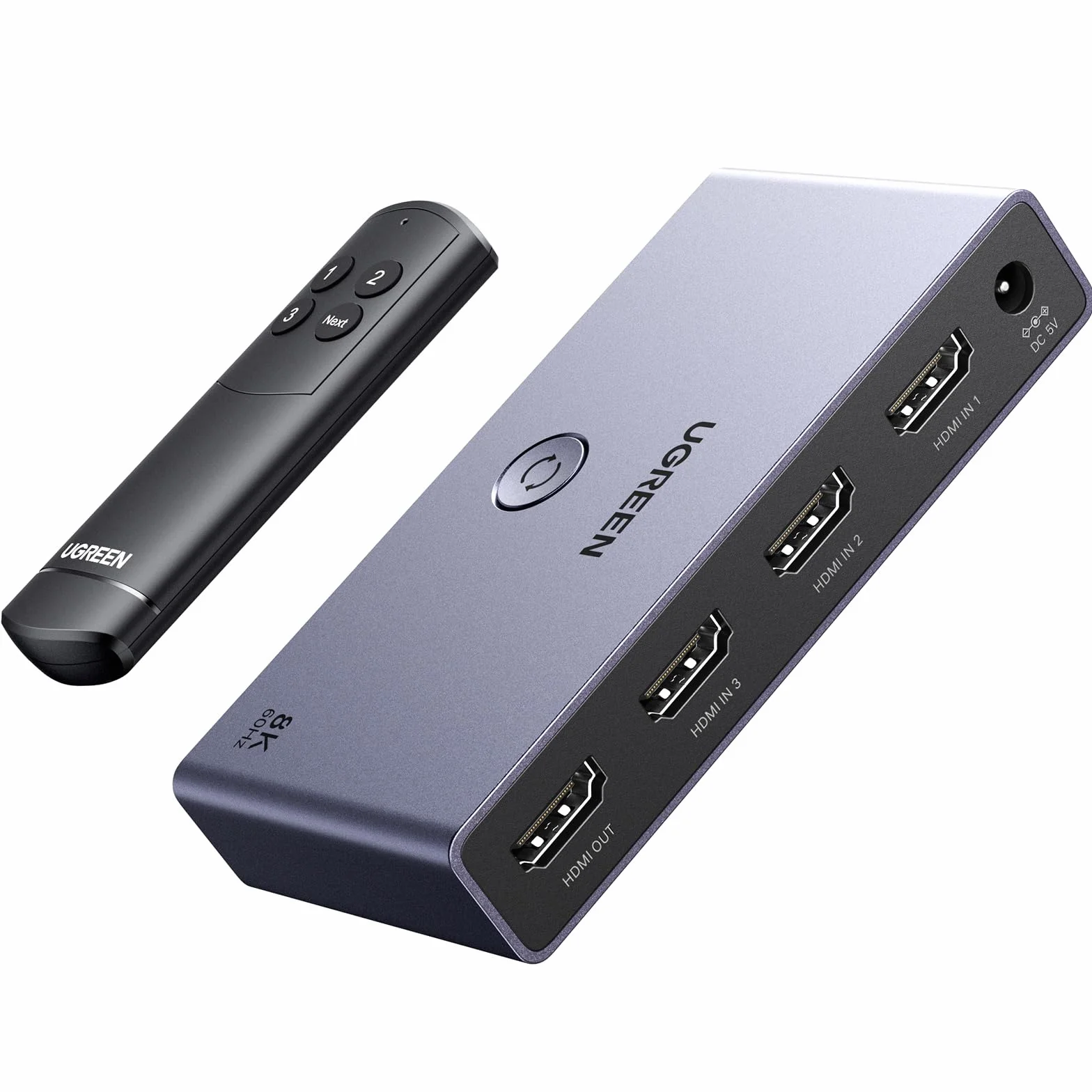 UGREEN Switch HDMI 2.1 8K 60Hz 4K 120Hz Switcher 3 in 1 out 1080P Dolby Vision Atmos HDR 3D 48Gbps compatibile con PC PS5 PS4 Xbox One 360 ​​DVD TV Box Stick Proiettore