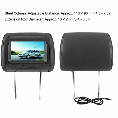 Doppio Schermo per Poggiatesta 2 Pezzi, Poggiatesta Regolabile da 7 Pollici con Controllo Lettore Video LCD Display USB MP5 Monitor