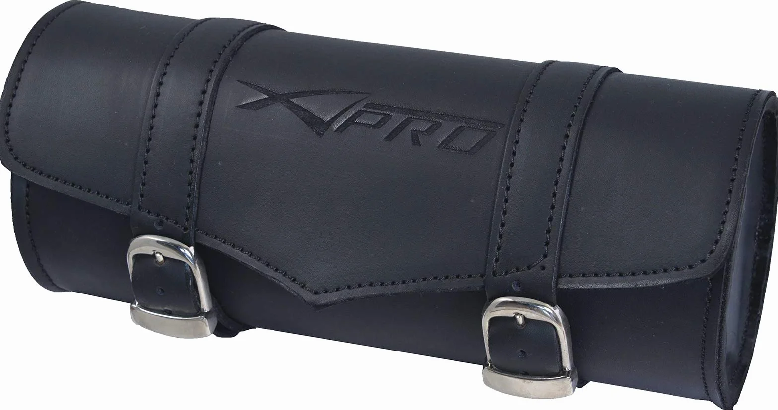 A-pro Borsa Barilotto Rigido Porta Attrezzi Forcella Moto Custom Chopper Nero