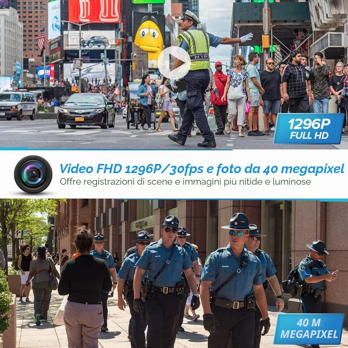 BOBLOV T5 128 GB 1296P Body Camera with Audio Recording Expand Memory Supported Max 128G, Wearable Police Body Camera for Law Enforcement, Night Vision, File Protection
