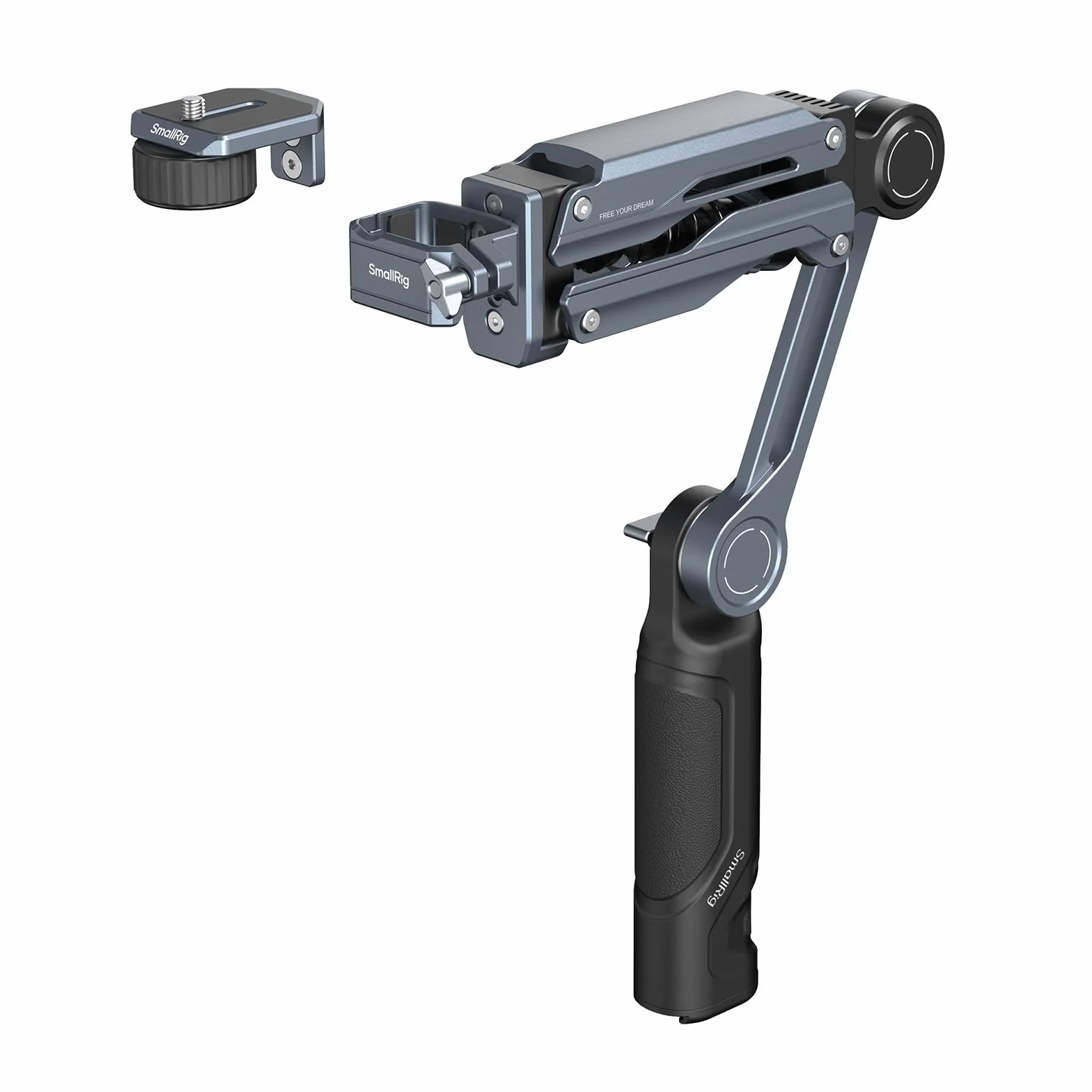 SMALLRIG Braccio ammortizzatore portatile con sistema di smorzamento a molla e idraulico, accessorio per action camera per DJI Osmo Pocket 3/4, per GoPro HERO13 per Insta360 X5/4/3-5508