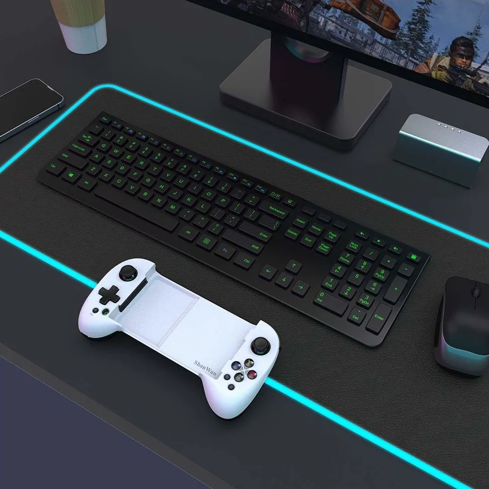 ShanWan Controller Mobile per Android/iOS, Controller di Gioco Mobile Wireless con Mappatura dei Pulsanti, Controller Android per PS Xbox Cloud Steam Link GeForce NOW MFi Arcade Games