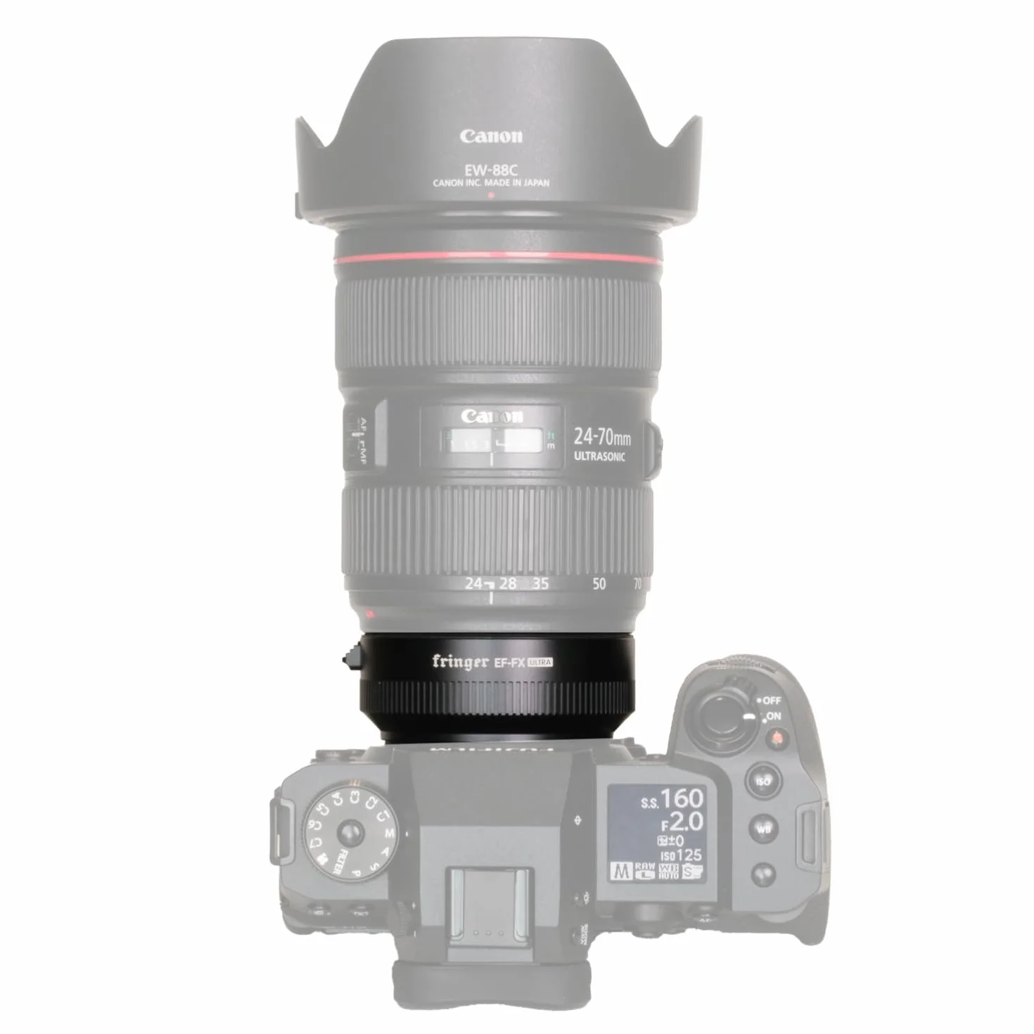 Fringer EF-FX Ultra (FR-FX071) adattatore per obiettivo autofocus con lunghezza focale 0,74x - Obiettivo EOS EF per fotocamere FX-Mount - Miglioramento della luminosità