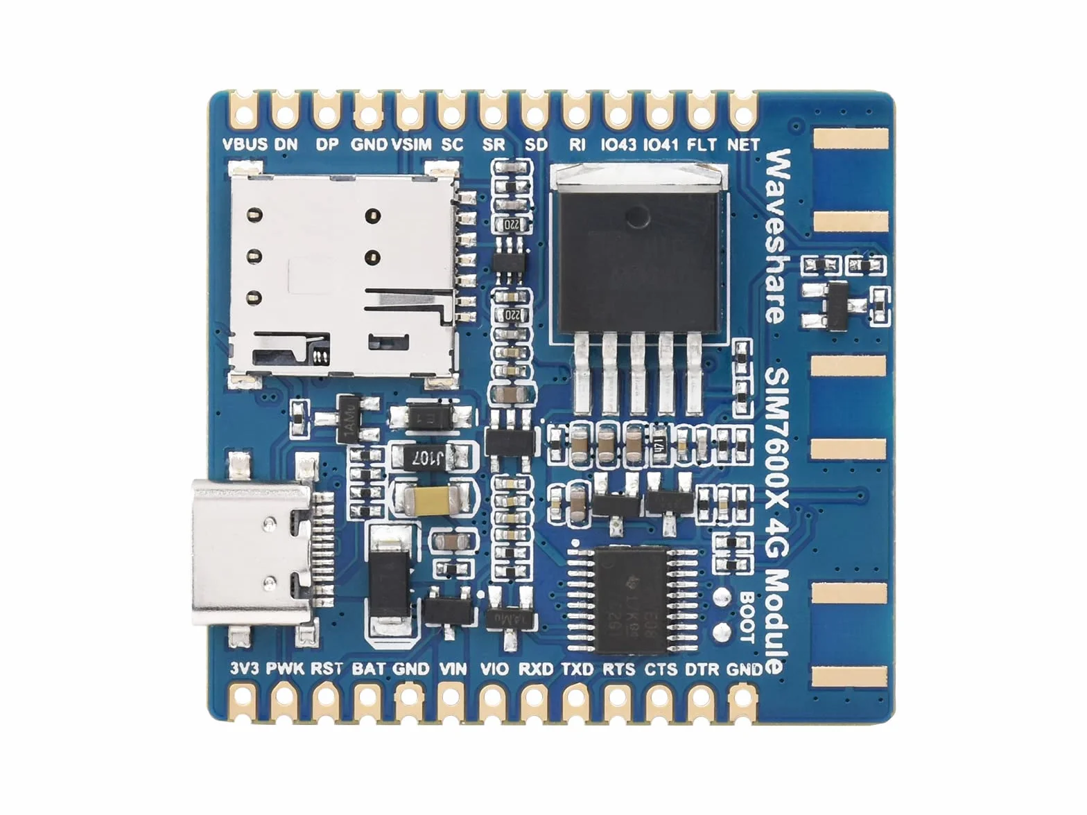 Waveshare SIM7600E-H 4G-Module,utilizzato per l'accesso Internet dial-up Windows/Linux,comunicazione piattaforma cloud,localizzazione GNSS, compatibile con Raspberry Pi/Jetson Nano/ESP32/STM32