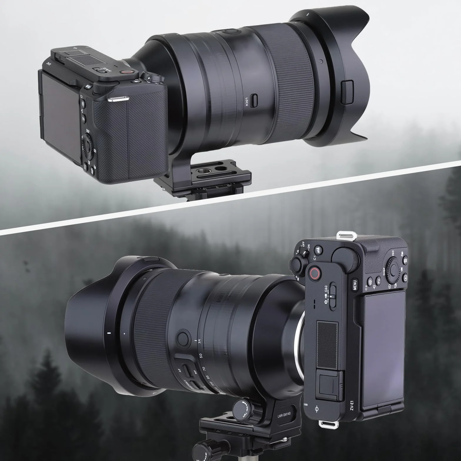 Haoge LMR-SM140-N - Anello di montaggio per treppiedi per obiettivo Tamron 35-150 mm F/2-2,8 Di III VXD A058 per Sony E-Mount e Sigma 100-400mm f/5-6.3 DG OS HSM per Canon EF Mount e Nikon F Mount