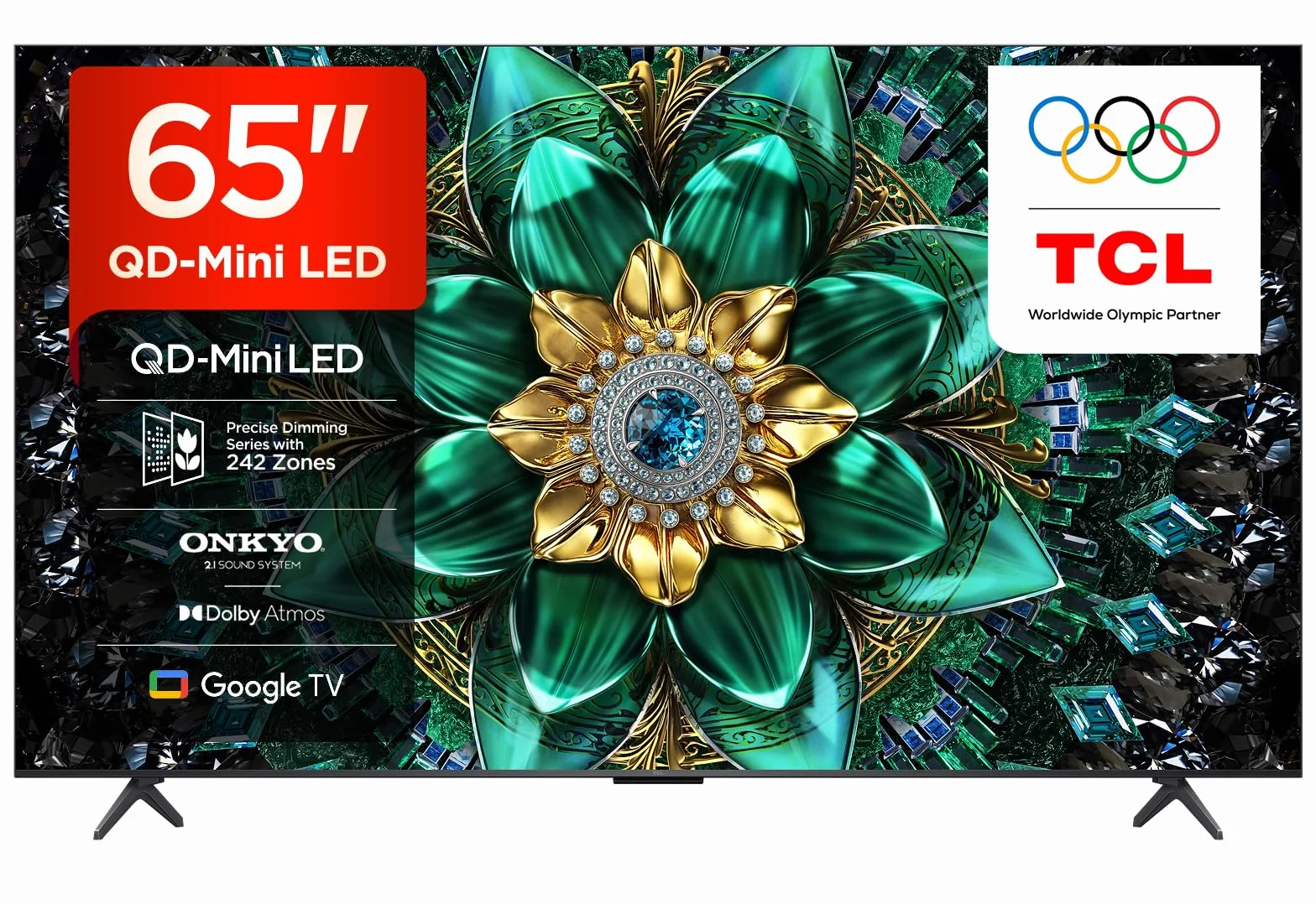 TCL 65Q6C 65" QD-Mini LED SMART TV 4K HDR Premium 1000nits Google TV Dolby Vision Atmos Onkyo 2.1 Motion Clarity Pro 144 Hz Game Master