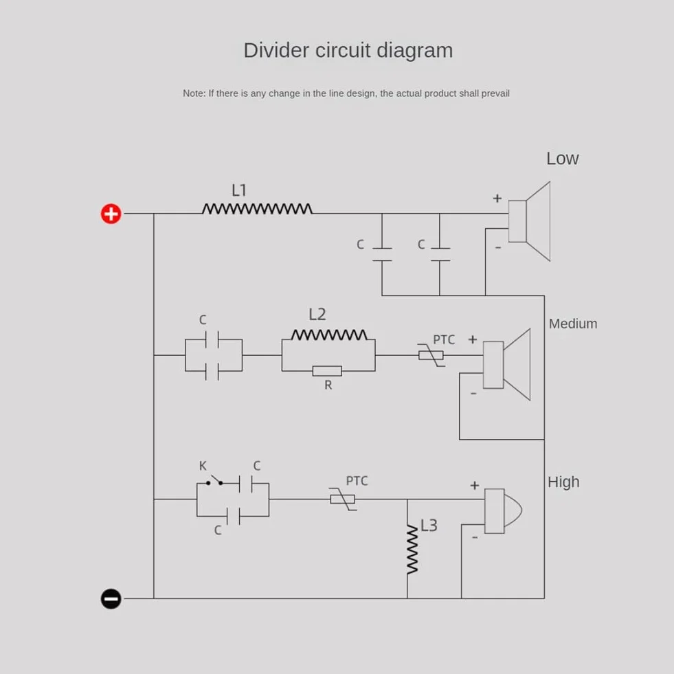 2 pezzi a 3 vie, 250 W, 850/5200 Hz, divisore di frequenza fai da te, circuito di filtraggio, , HiFi, stereo audio, crossover, facile da installare