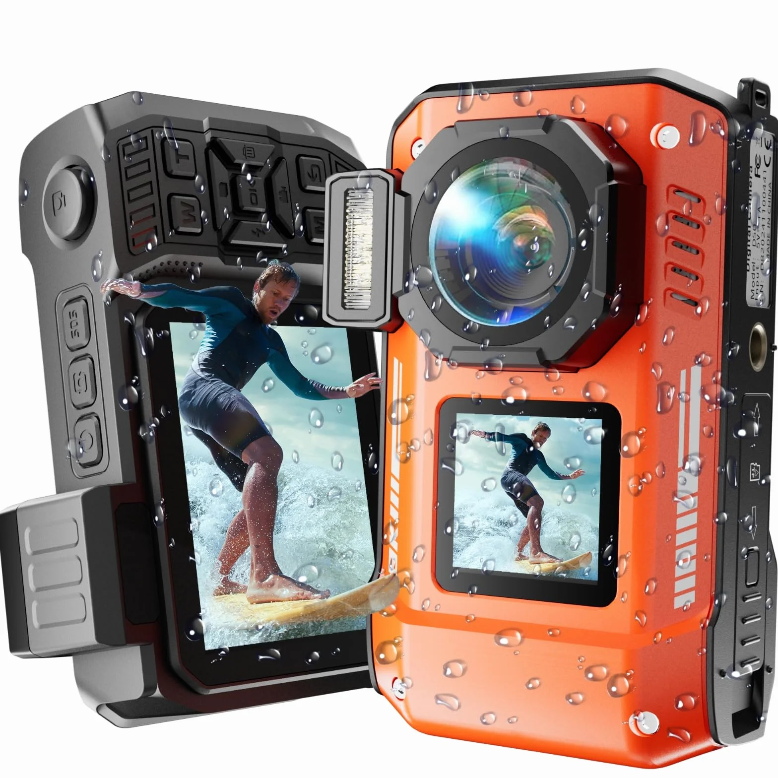 MaxMango 8K 70MP Macchina Fotografica Digitale 33FT Macchina Fotografica Subacquea, 64GB Fotocamera Digitale per Snorkeling, 18X Doppio Schermo Selfie Robusta Antipolvere Antiurto Autofocus