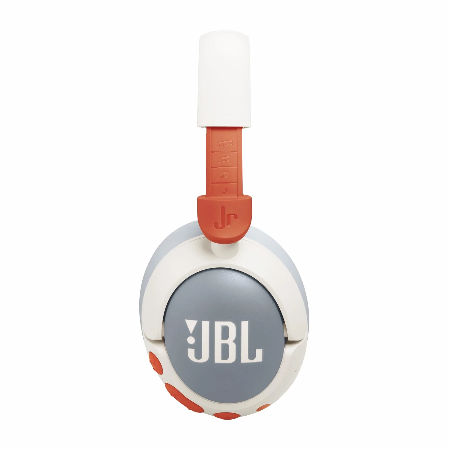 JBL Junior 470 NC Cuffie Over-Ear Bluetooth Wireless per Bambini, con Cancellazione Attiva del Rumore, Microfono Integrato, 50 Ore di Autonomia, JBL Safe Sound, Limitatore Volume, Set Adesivi, Bianco