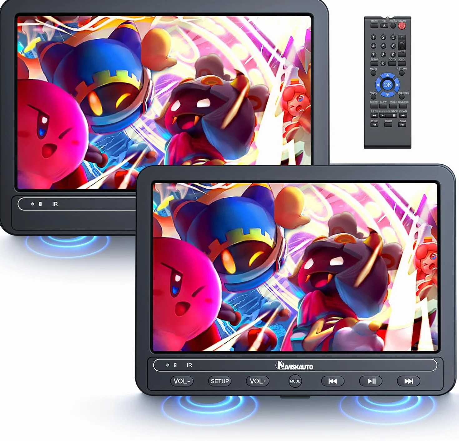 NAVISKAUTO 10,5" Doppio Lettore DVD per Auto Portatile con Batteria Ricaricabile 5 Ore USB/SD