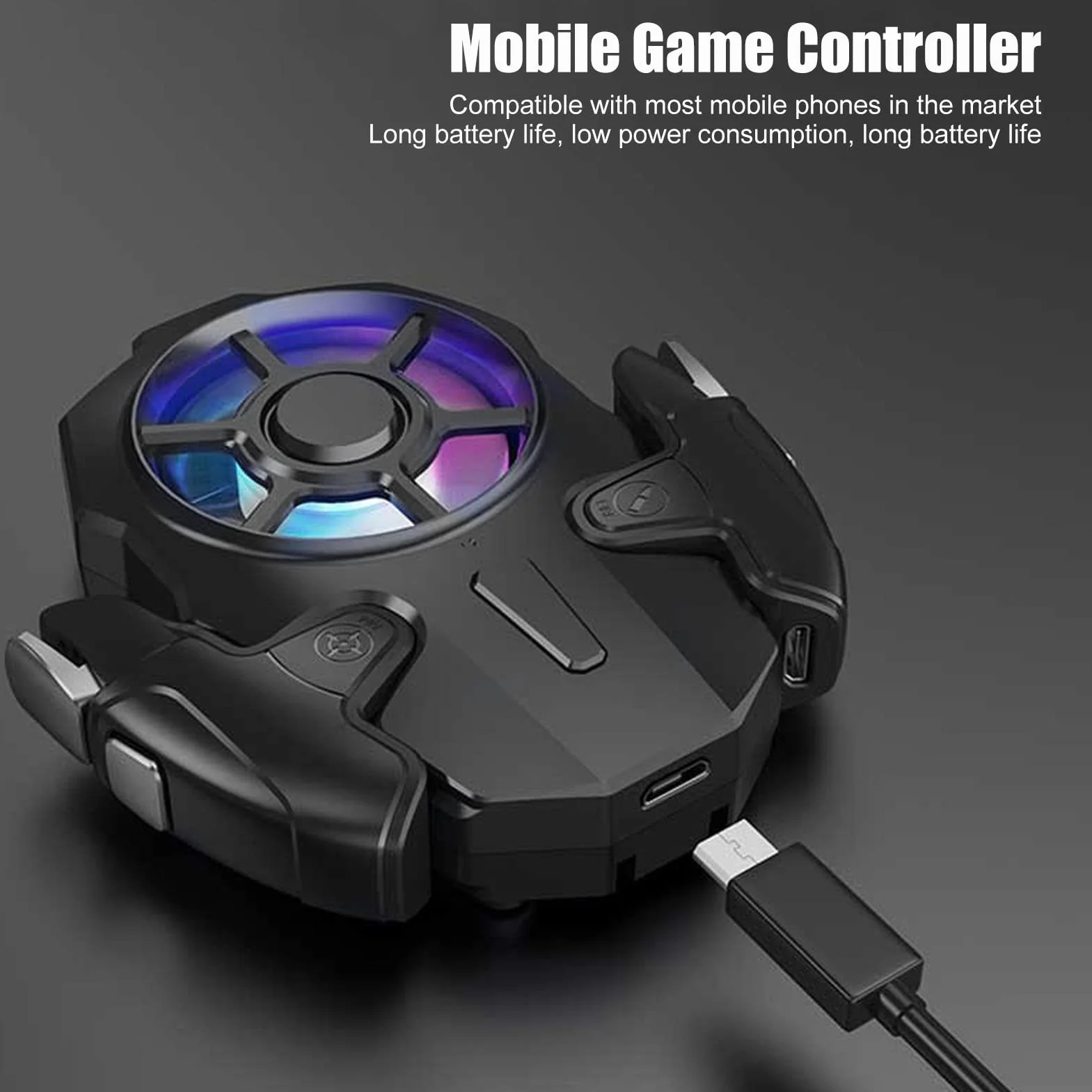 Bewinner Trigger Mobili AK03 con Dispositivo di Raffreddamento per Telefono, Joystick Sensibile per Sparatutto, Radiatore Portatile per Gioco