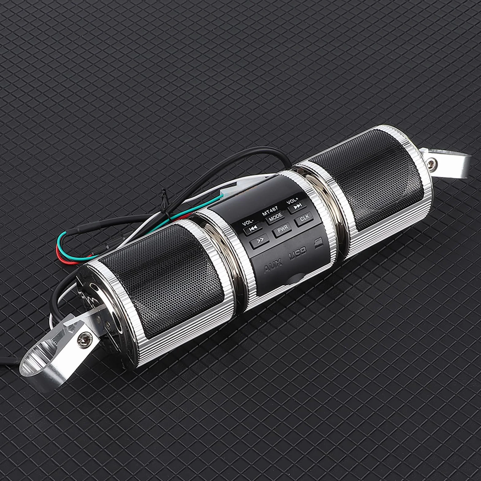 KIMISS Altoparlante Stereo per Moto Impermeabile Senza Fili Lettore MP3 Radio USBSD