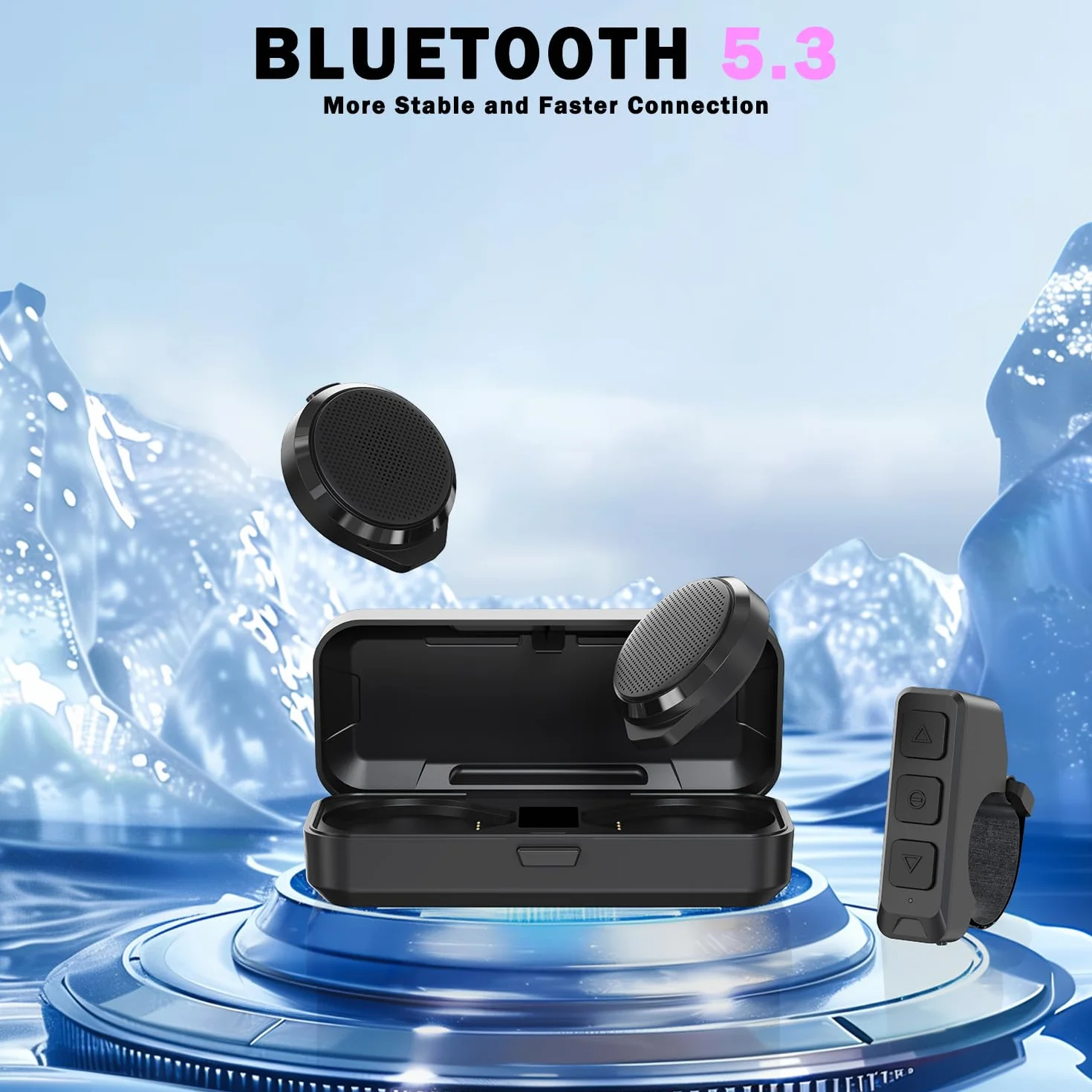 Interfono Moto Bluetooth Casco Telecomando Wireless Senza Rumore Vento Lunga Durata Batteria Motociclismo Sci Ciclismo