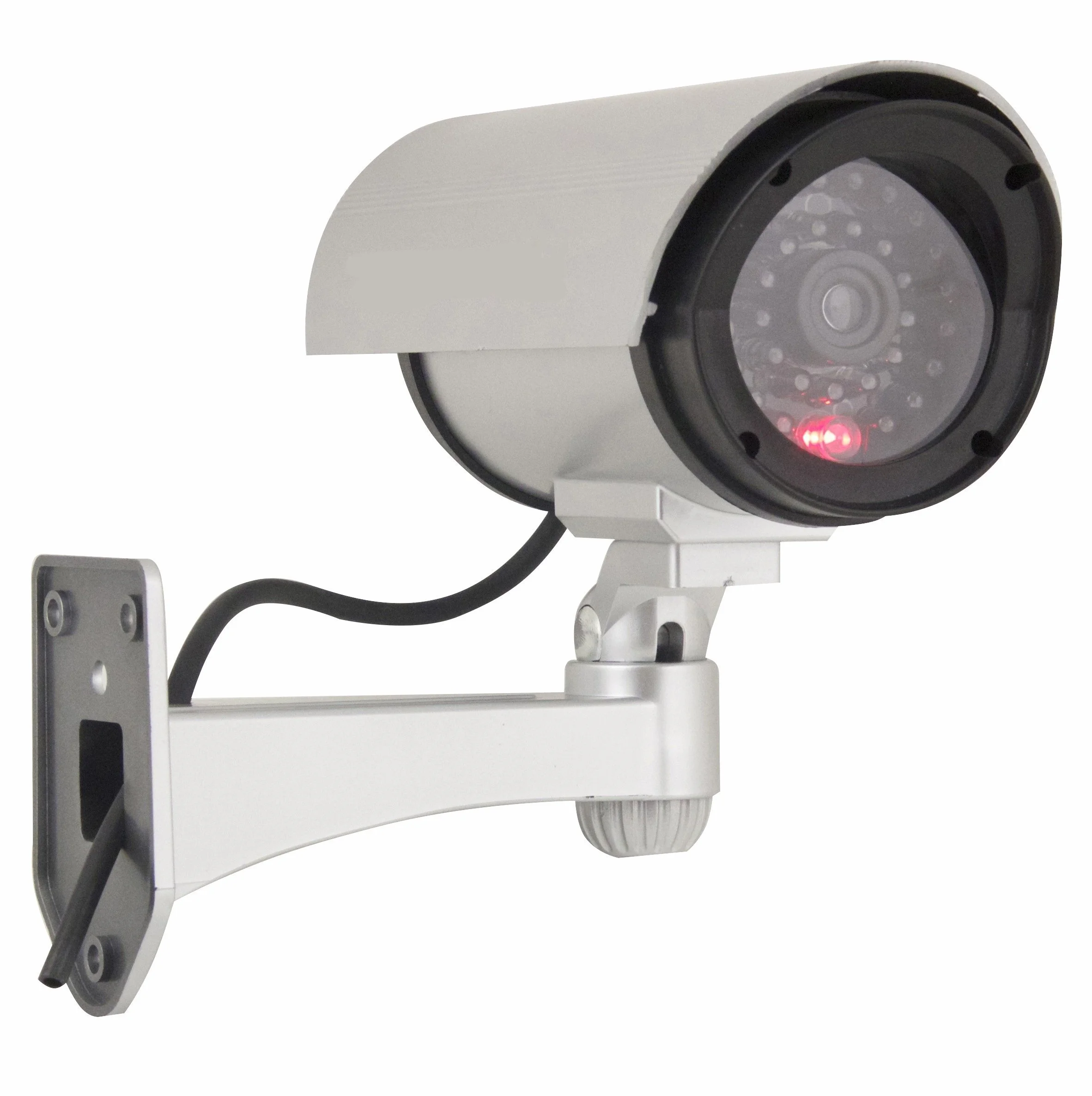 4 Telecamere di Sorveglianza Finte da Esterno Luce LED Lampeggiante Infrarossi