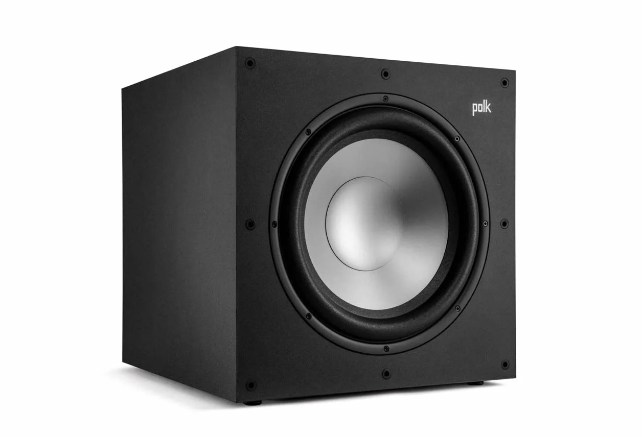 Polk Audio Monitor XT12 Subwoofer Attivo 12”, 100W Class A/B, Bassi Profondi fino a 24Hz, Compatibile Dolby Atmos e DTS:X, Controlli Crossover, Phase e Volume
