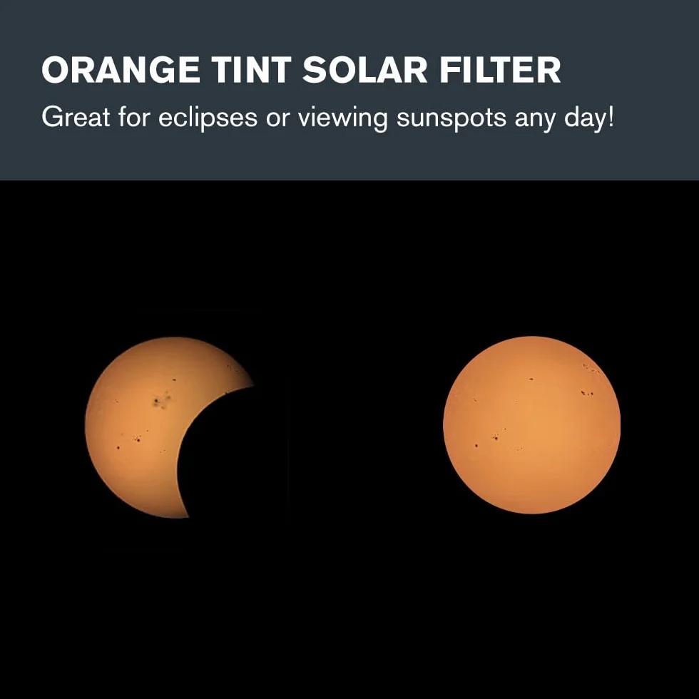 Celestron 94244 EclipSmart Filtro telescopio per eclisse solare – Conforme a ISO 12312-2, tenuta sicura con film Solar Safe, funziona con i telescopi Schmidt-Cassegrain/EdgeHD da 8”, Nero